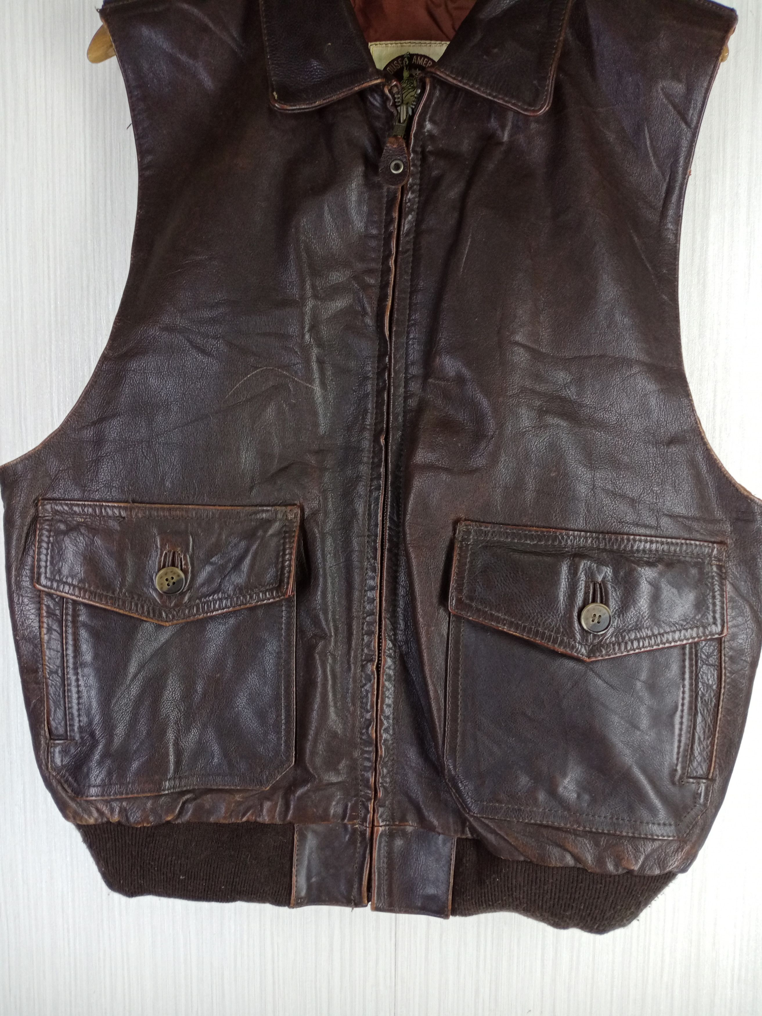 Japanese Brand RARE VINTAGE ELSACE MENS NEW YORK LEATHER VEST Size US M / EU 48-50 / 2 - 4 Thumbnail