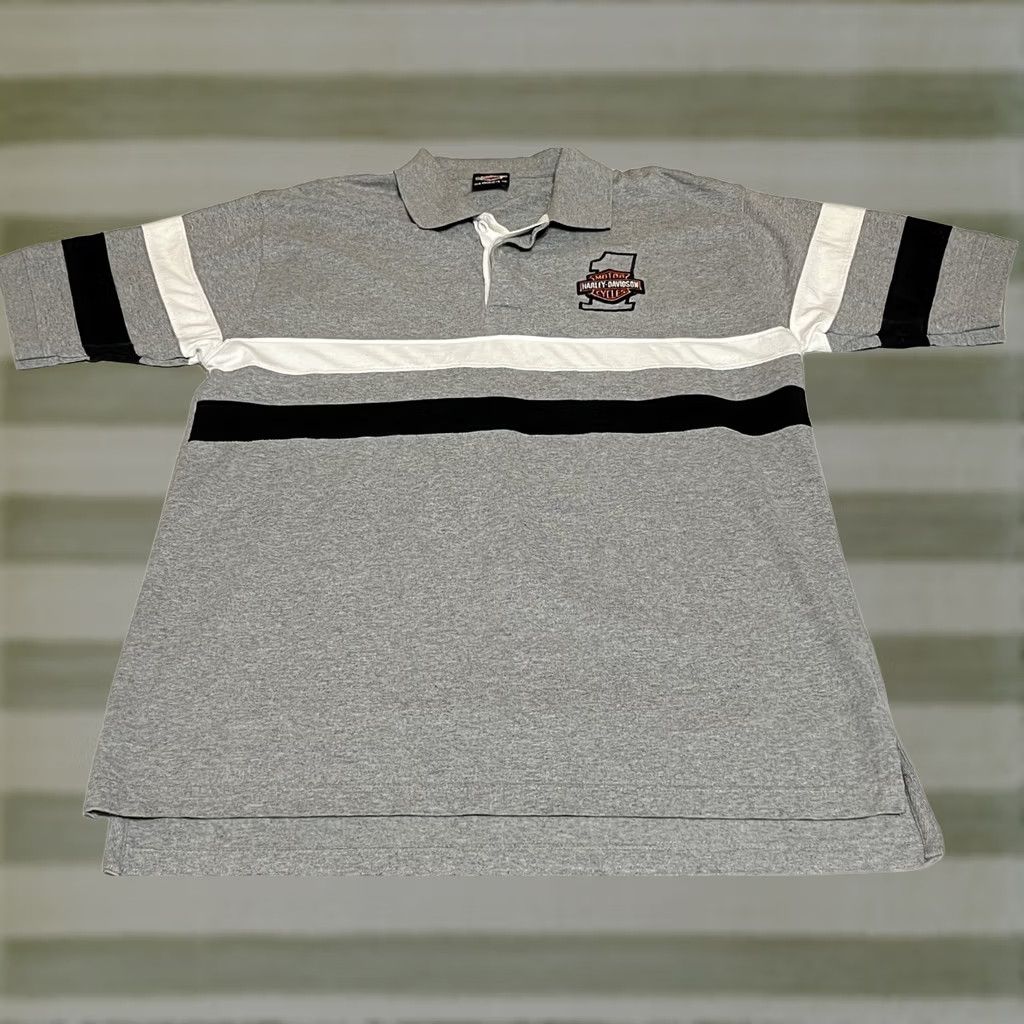 Harley Davidson Harley-Davidson Polo Shirt Mens Large Embroidered Gray 100% Cotton Casual Short Sleeve Shirt Size US L / EU 52-54 / 3 - 1 Thumbnail