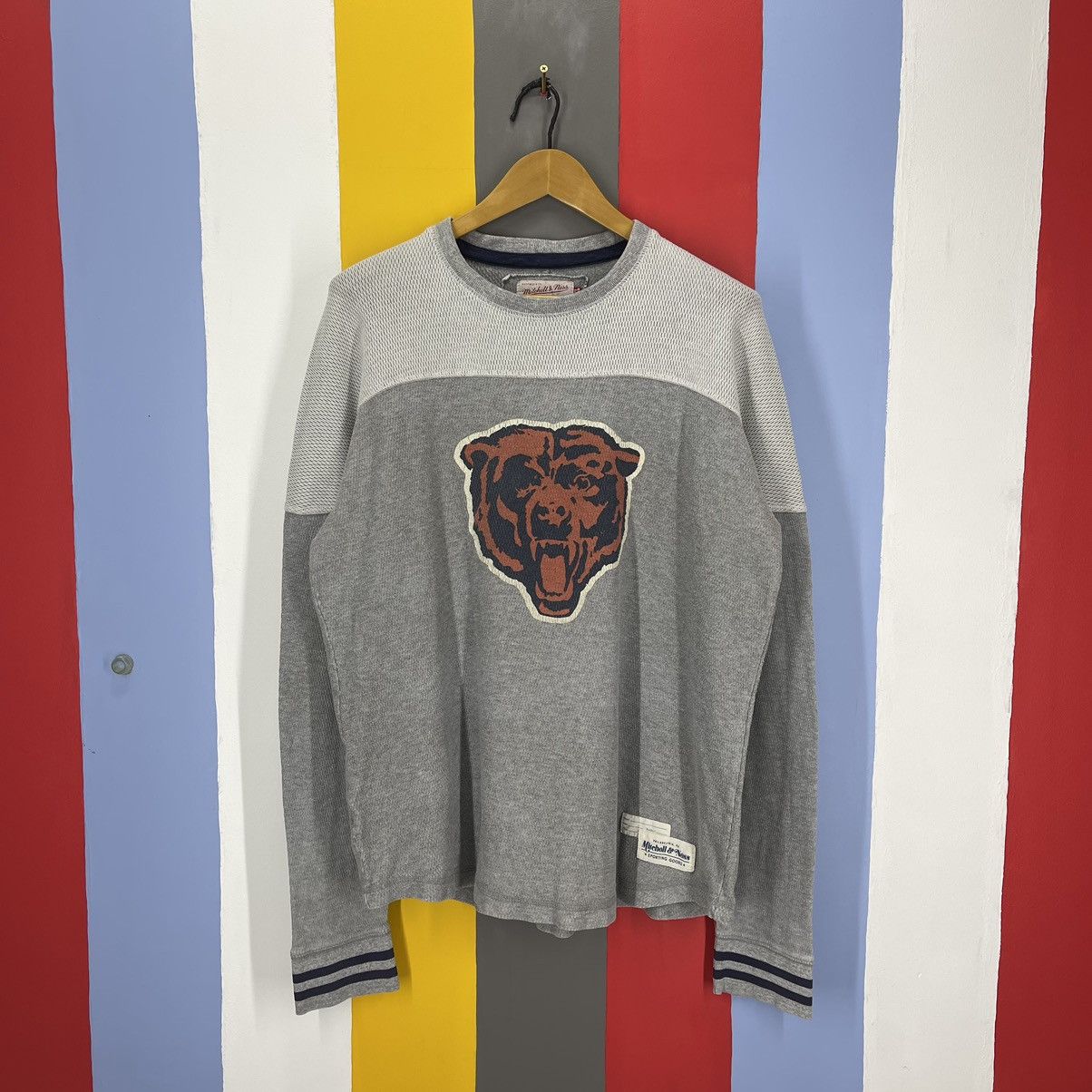 image of Mitchell Ness x Nfl Mitchell & Ness Nfl Crew Neck Sweatshirt 1464/ay in Grey, Men's (Size Large)