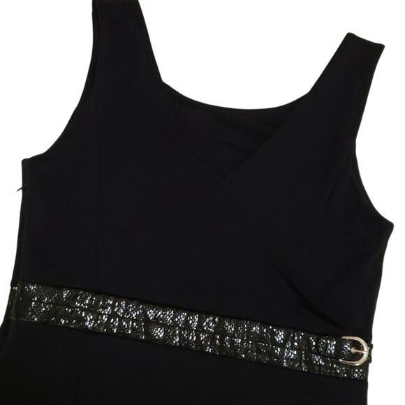 Armani Exchange A/X Armani Exchange Tank Dress Sequin Waist Navy Blue Women' Size L / US 10 / IT 46 - 11 Thumbnail