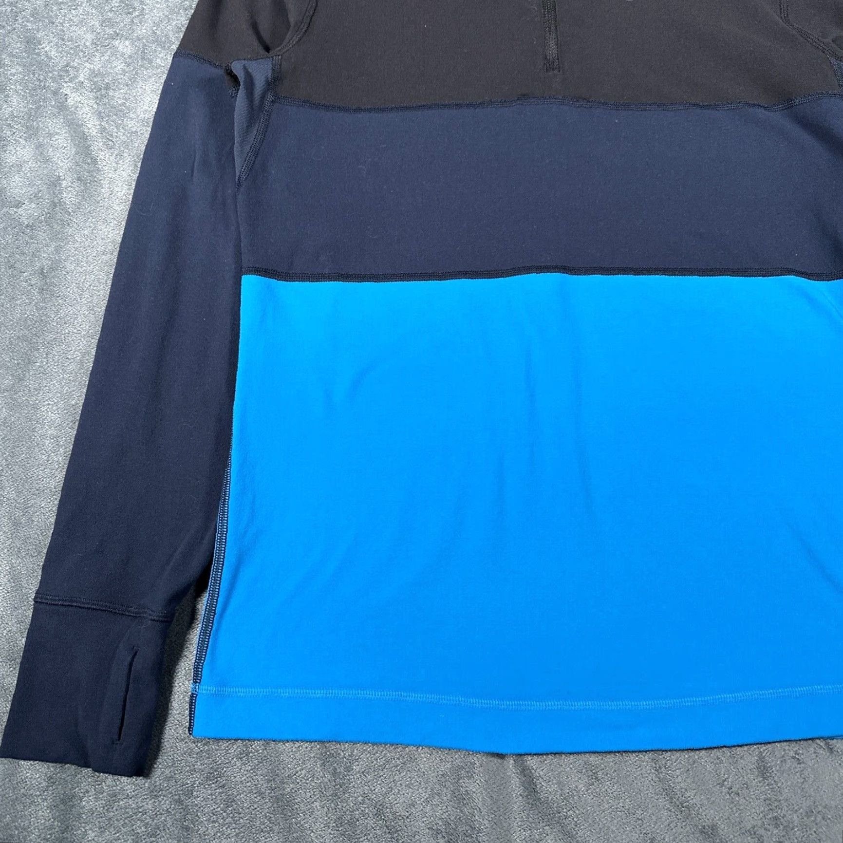 Lululemon Lululemon Velocity Quarter Zip Sweatshirt Mens Small Black Inkwell Cornflower Multicolor Rulu M3662S Size US S / EU 44-46 / 1 - 4 Thumbnail