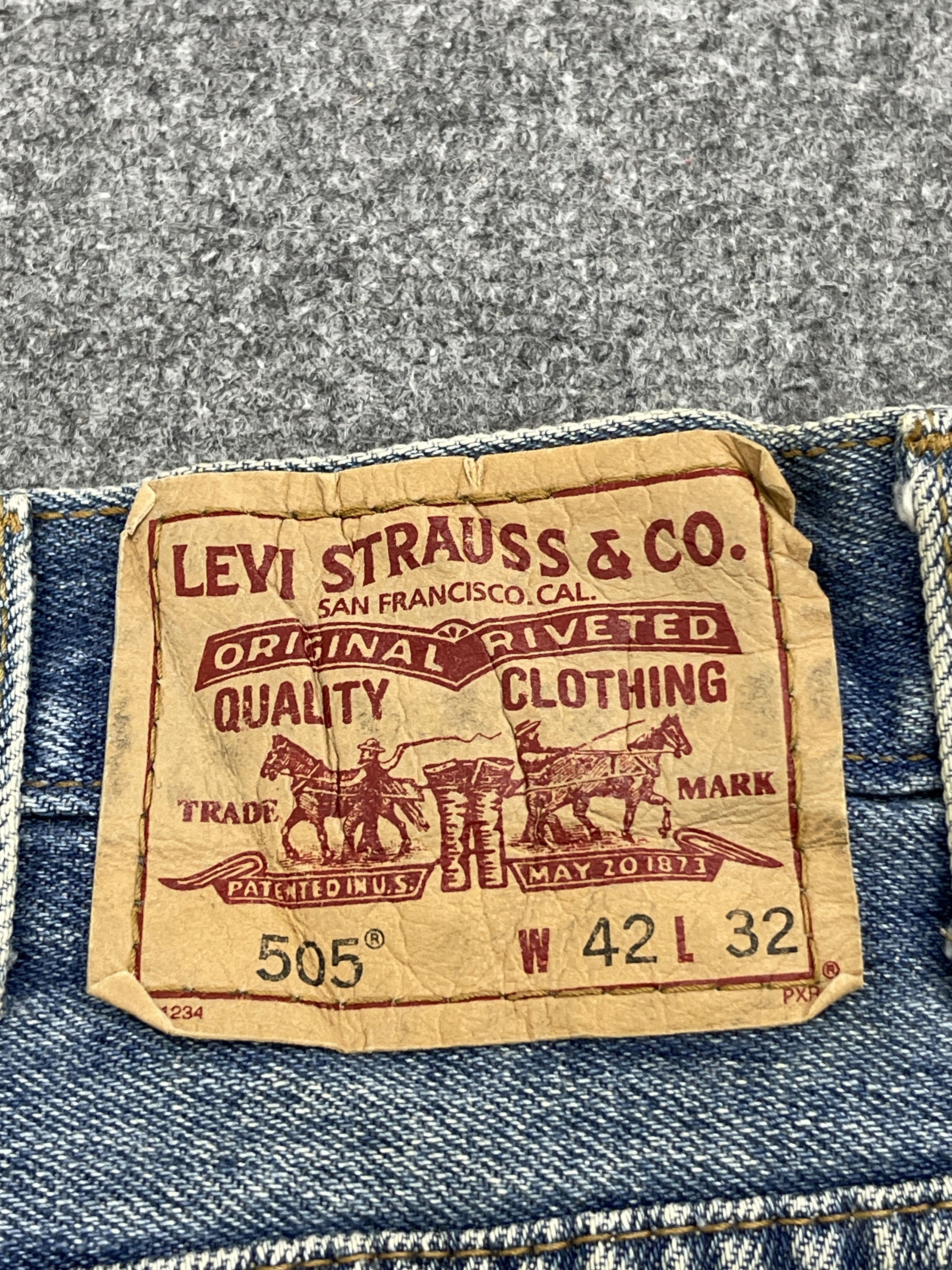 Levi's Vintage Light Washed Levis 505 Regular Fit Jeans DP2491 Size US 40 / EU 56 - 5 Thumbnail