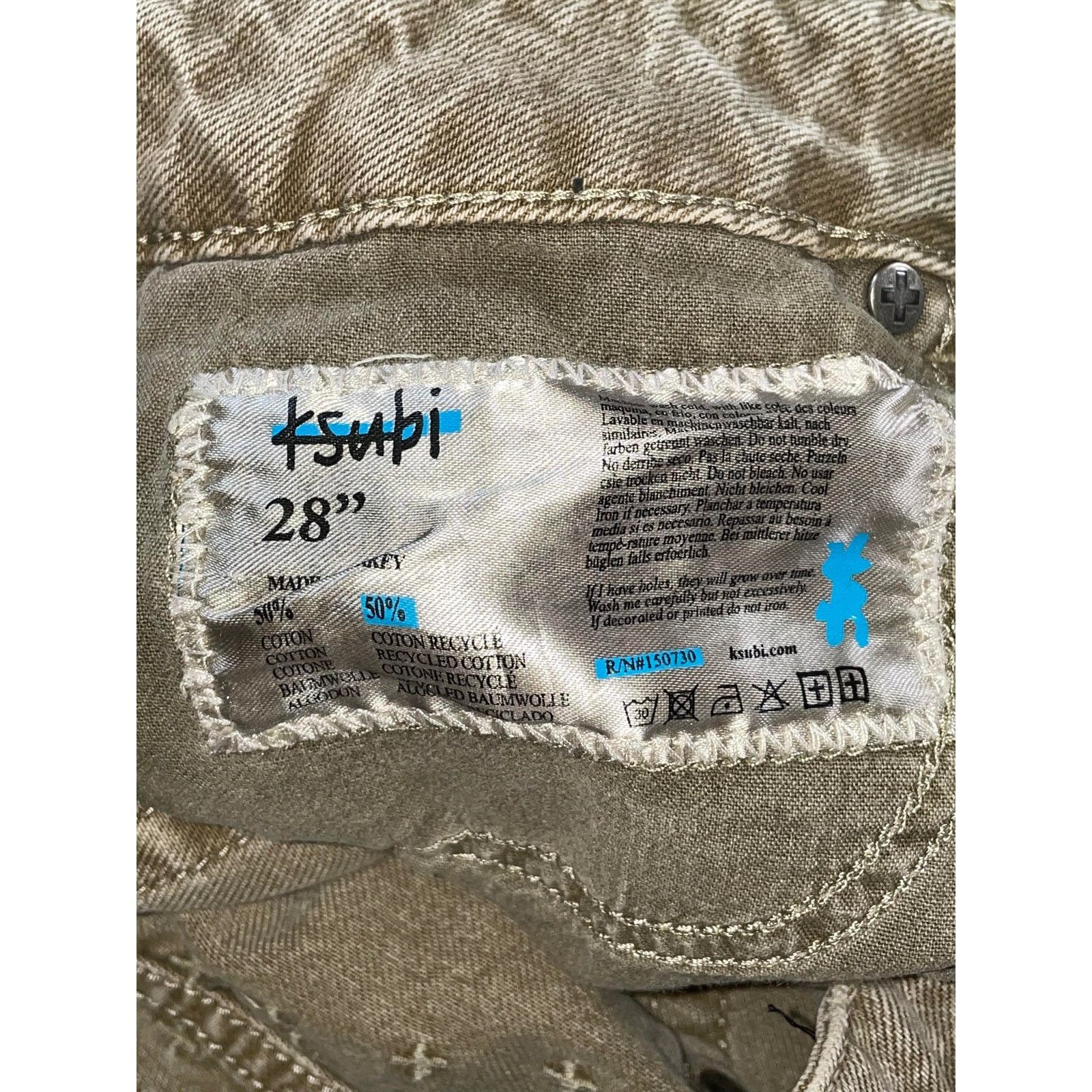 Ksubi Ksubi Khaki Jean Shorts Size US 28 / EU 44 - 4 Thumbnail