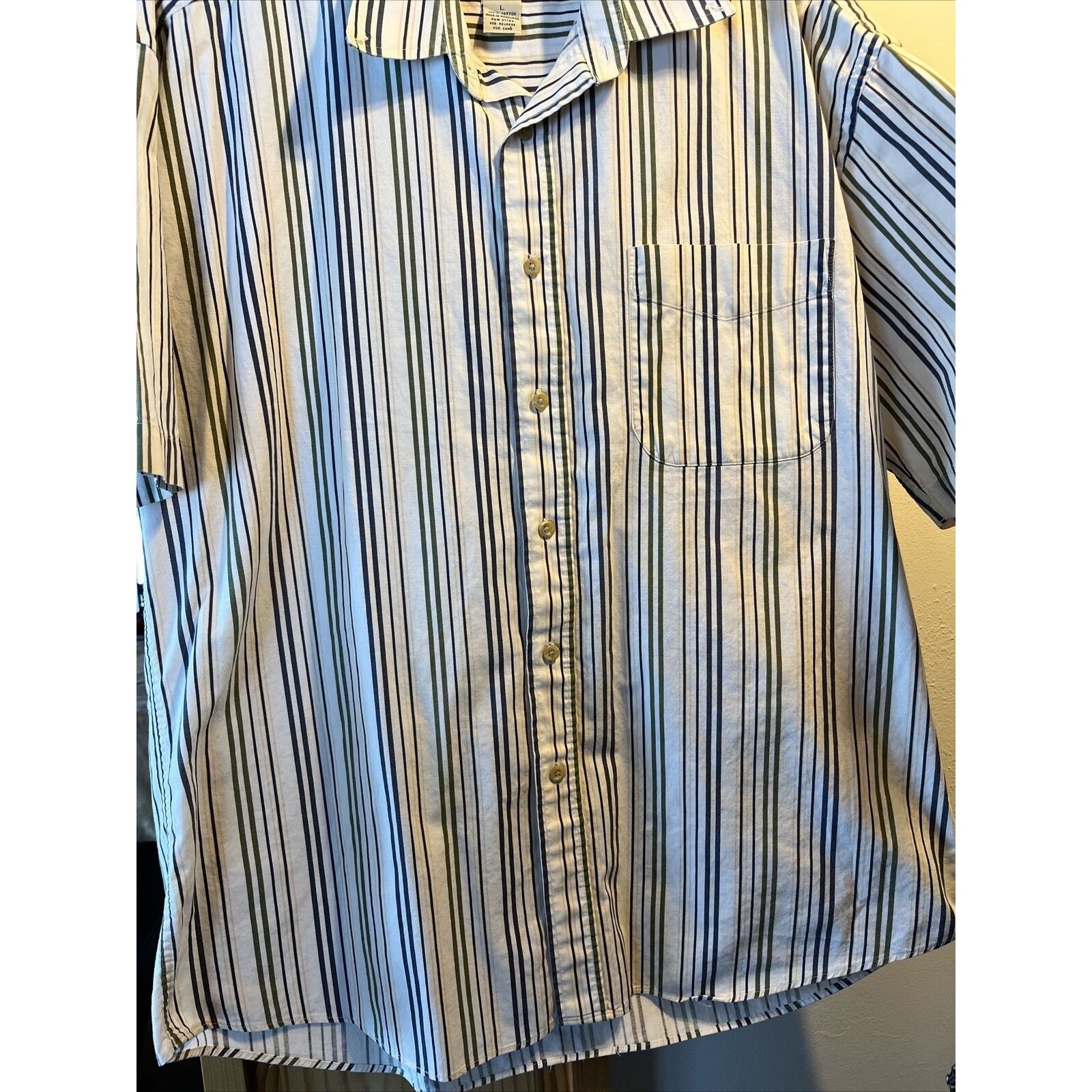 Supreme Supreme Vintage Men’s L White Blue Striped SS Cotton Shirt Size US L / EU 52-54 / 3 - 6 Thumbnail