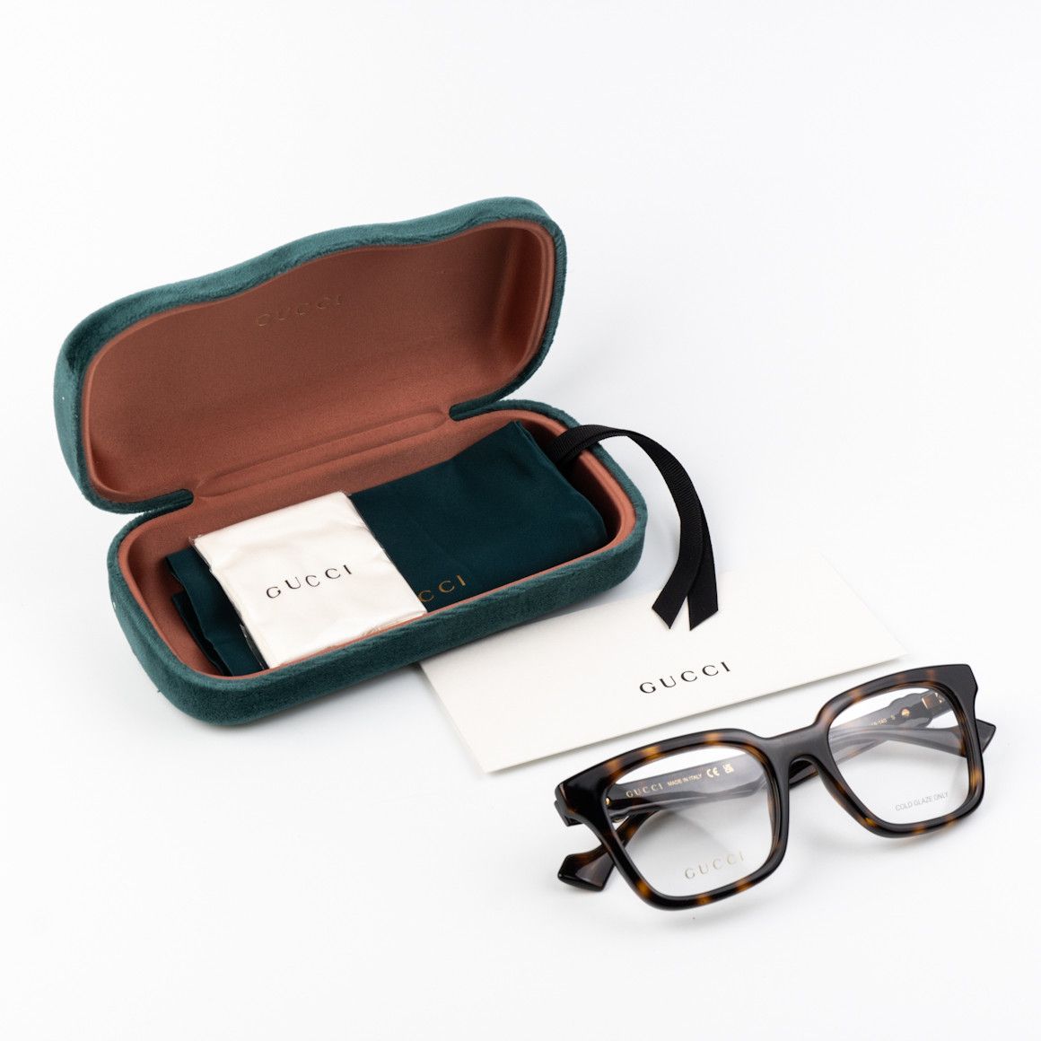 Gucci NEW Gucci GG1728O 002 Havana Square Women Eyeglasses Size ONE SIZE - 9 Thumbnail