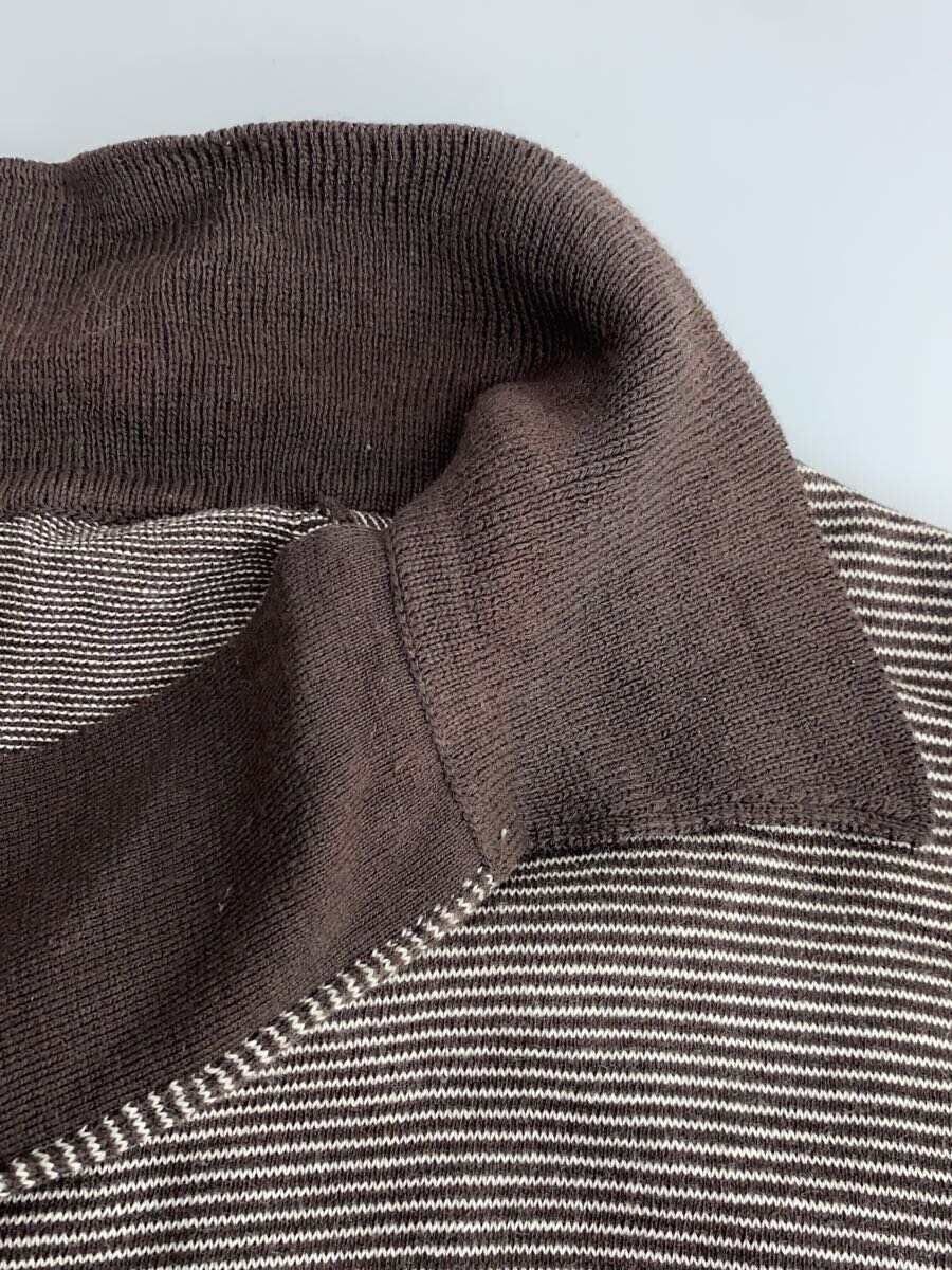 A.PRESSE Brown Cotton Striped Polo Shirt Size US L / EU 52-54 / 3 - 7 Thumbnail