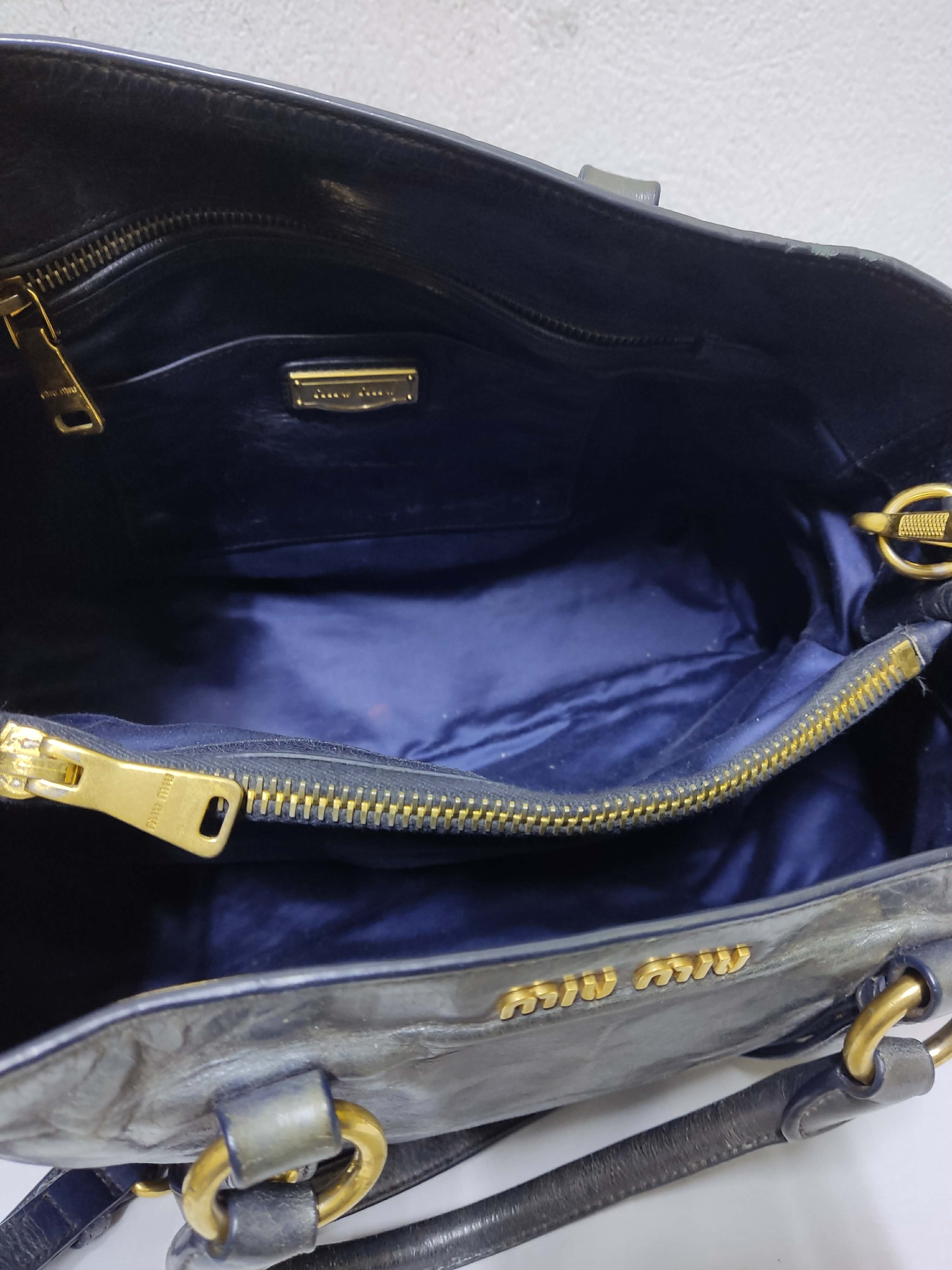Miu Miu Authentic MIU MIU Vitello Lux Leather Handbag / Tote Bag Size ONE SIZE - 14 Thumbnail