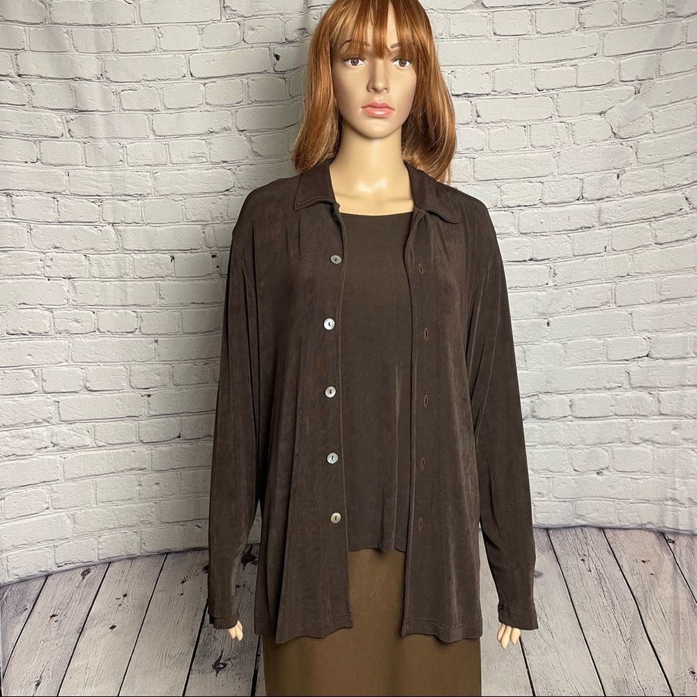 Chicos Chico’s Private Edition Set Long Sleeve Top Size 2 US L Car Size M / US 6-8 / IT 42-44 - 1 Thumbnail