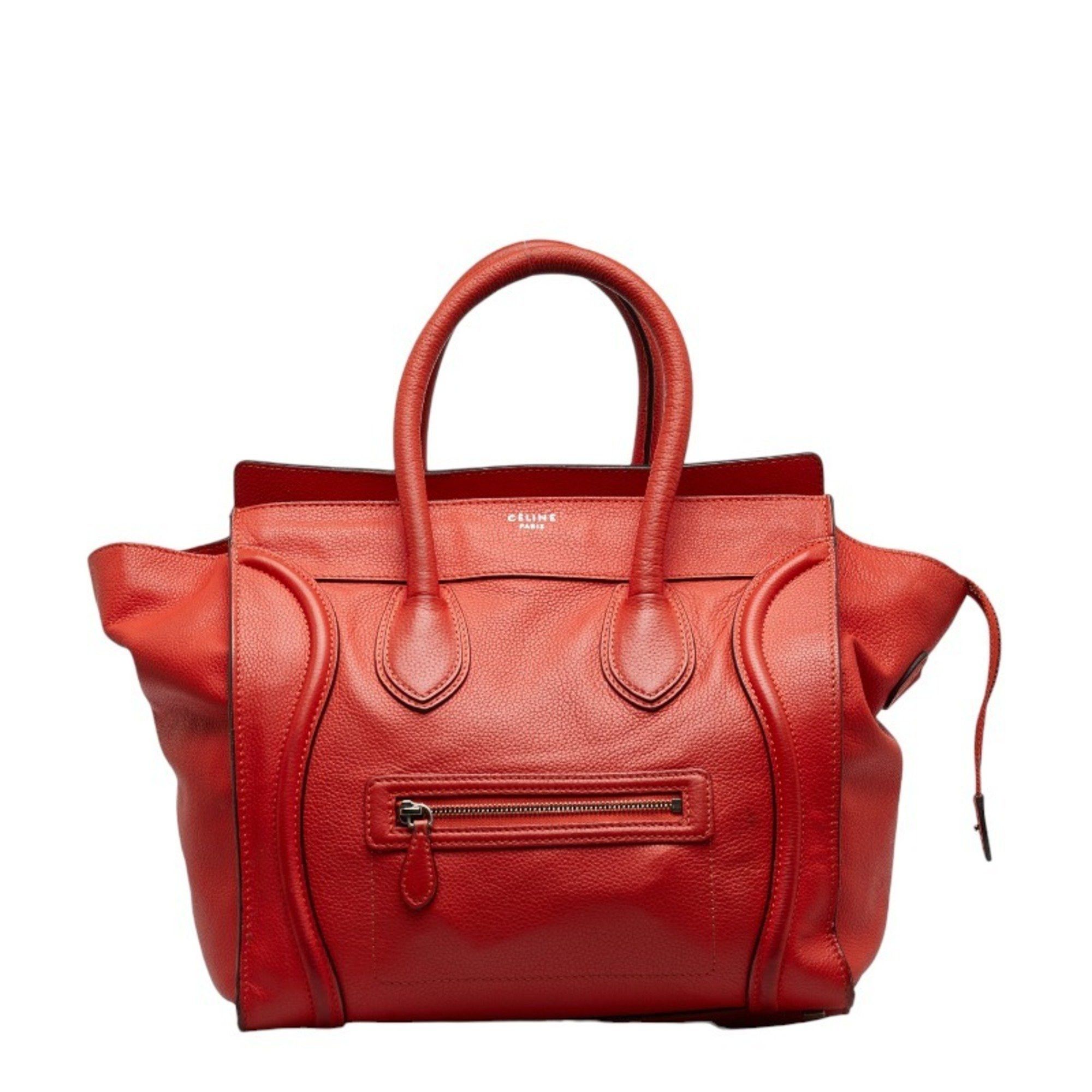 image of Celine Céline Luggage Handbag in Orange, Women's