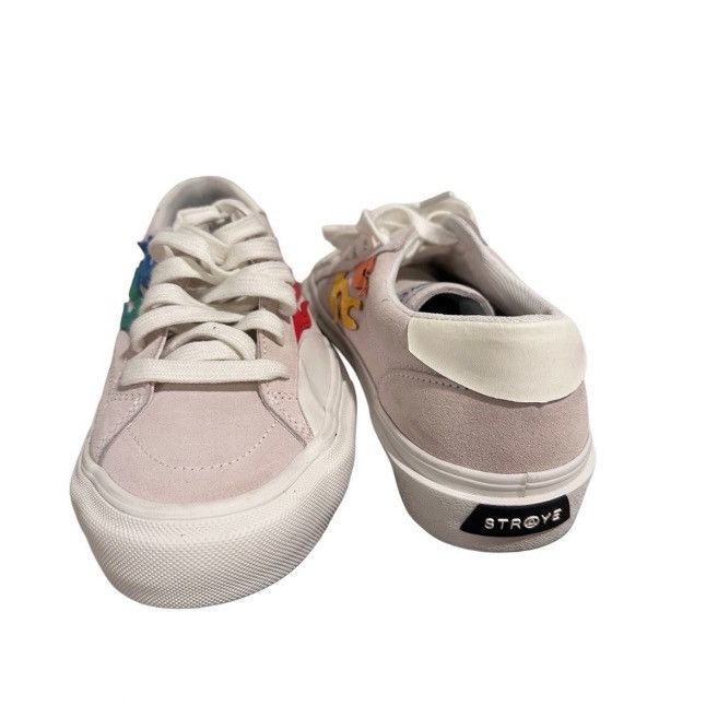 STRAYE Straye Logan Flame Cream Rainbow Sneaker Skate Shoe Unisex Size US 8 / EU 41 - 8 Thumbnail