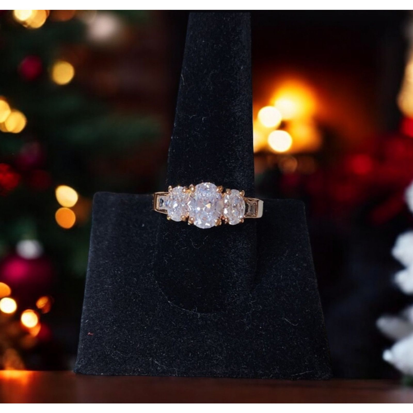 Other NEW KAS Oval Baguette CZ Size 8.5 Ring 14k Gold Plated Size ONE SIZE - 1 Thumbnail