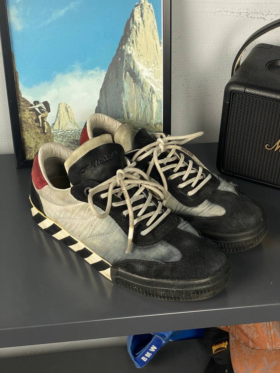 Off-White × Virgil Abloh Off White Vulcanized Leather Low Sneaker Size US 8.5 / EU 41-42 - 1 Thumbnail