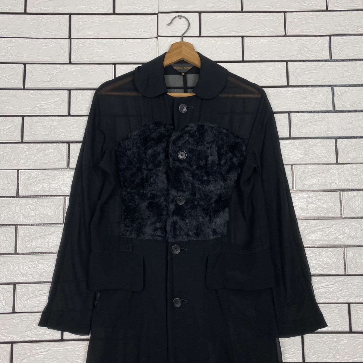 Comme des Garcons 🔥AD2015 COMME DES GARCONS SHEER DRAPED DUSTER DRESS RUNWAY Size XS / US 0-2 / IT 36-38 - 7 Thumbnail