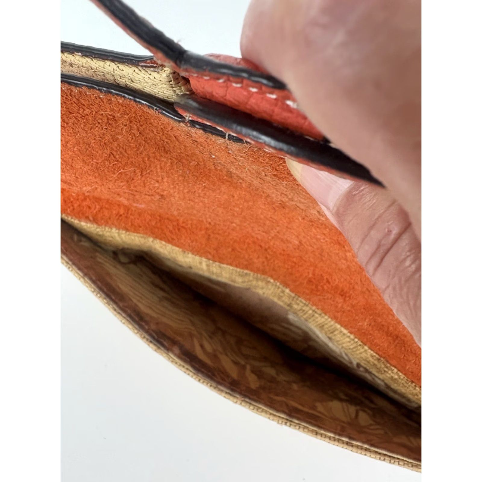 J.Crew J.CREW Coral Straw Leather Shoulder Bag Small Womens Bohemian Size ONE SIZE - 7 Thumbnail