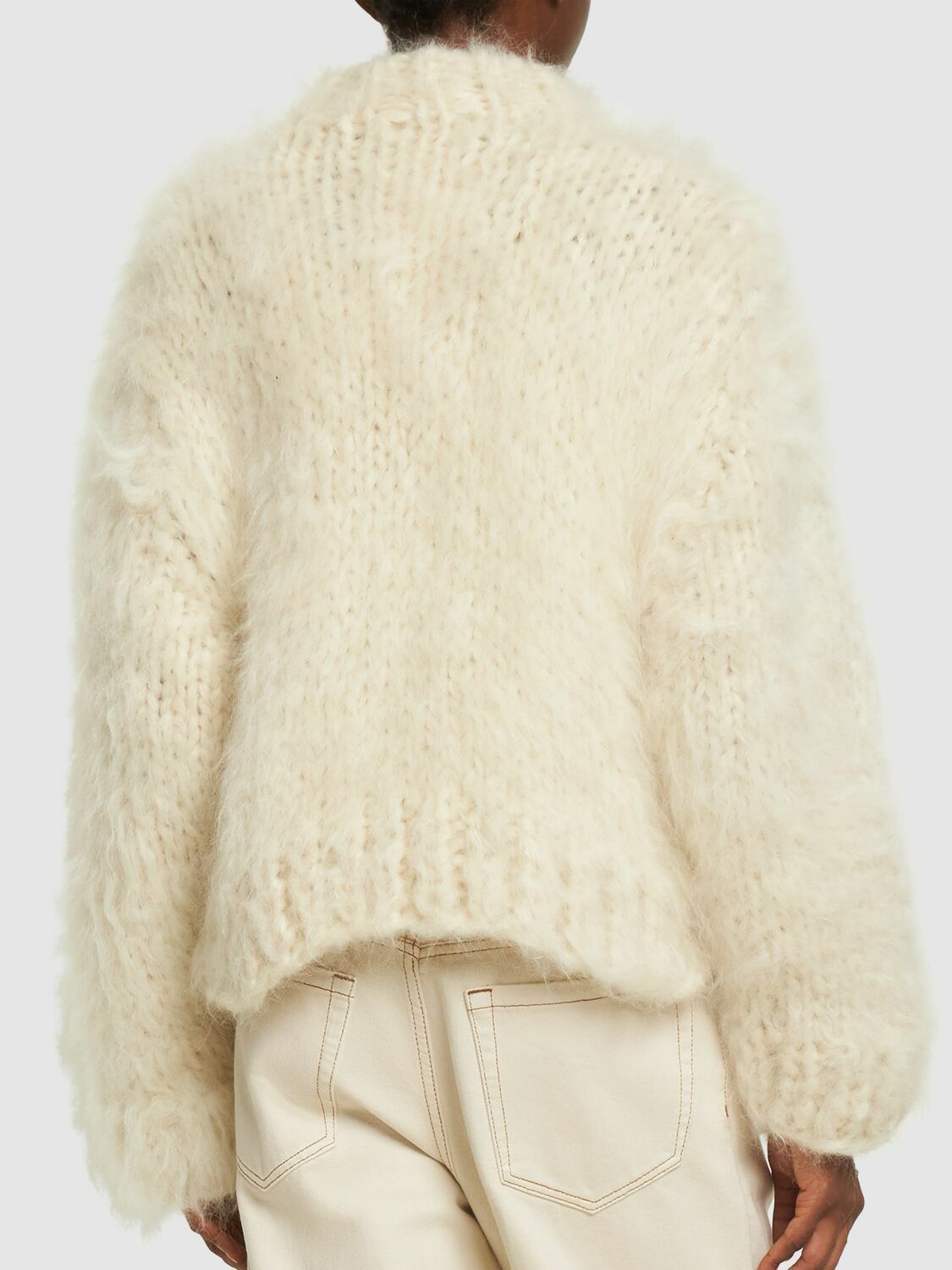 Jil Sander o1y1025 Cardigan in Ivory Size XS / US 0-2 / IT 36-38 - 4 Thumbnail