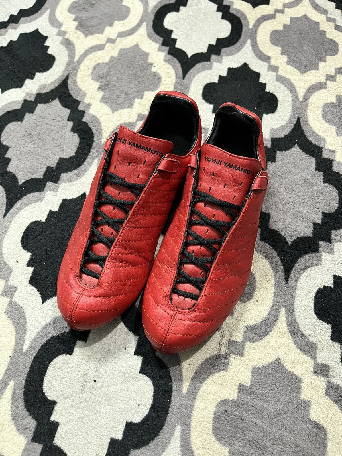 Yohji Yamamoto Red blood leather sneakers Size US 5 / EU 37 - 1 Thumbnail