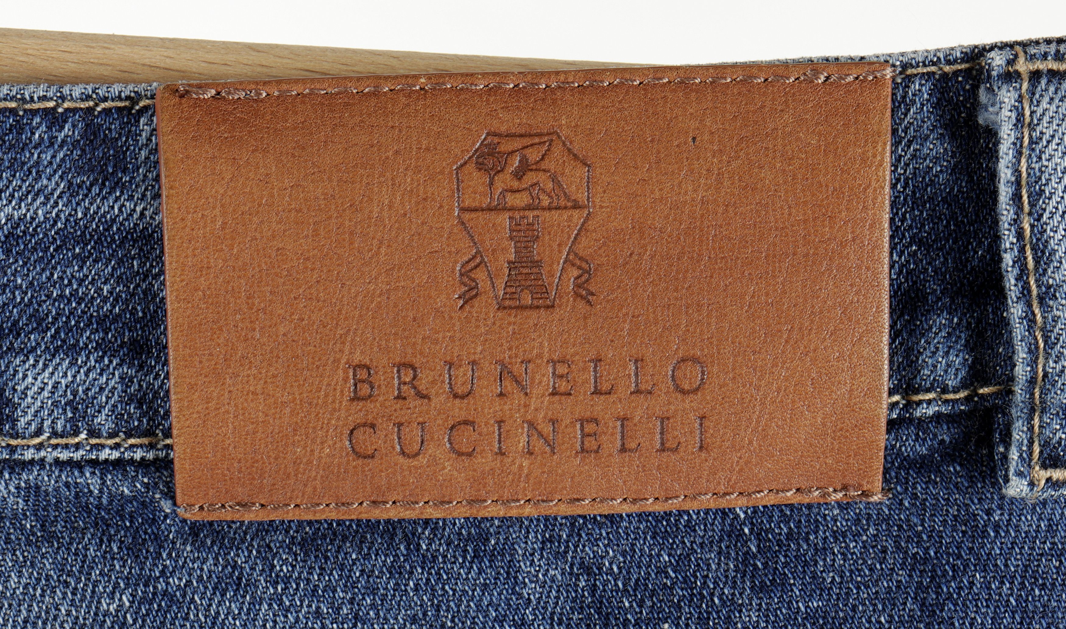 Brunello Cucinelli BRUNELLO CUCINELLI Size IT48 Navy Blue Denim Cotton Jeans Size US 32 / EU 48 - 7 Thumbnail