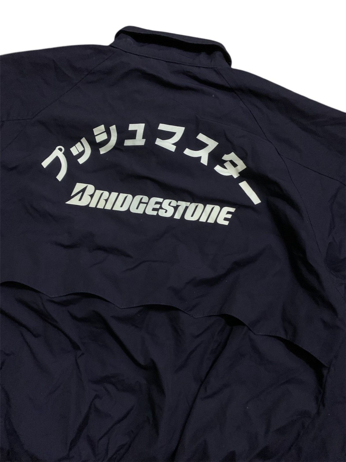 Vintage Vintage Japanese Bridgestone Navy Jacket Size US L / EU 52-54 / 3 - 3 Thumbnail