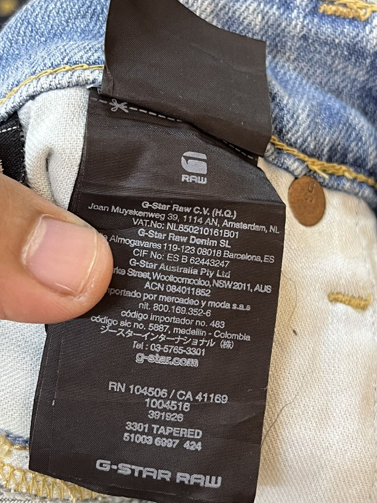 G-Star Vintage G-Star Faded Grunge Denim Size US 31 - 11 Thumbnail