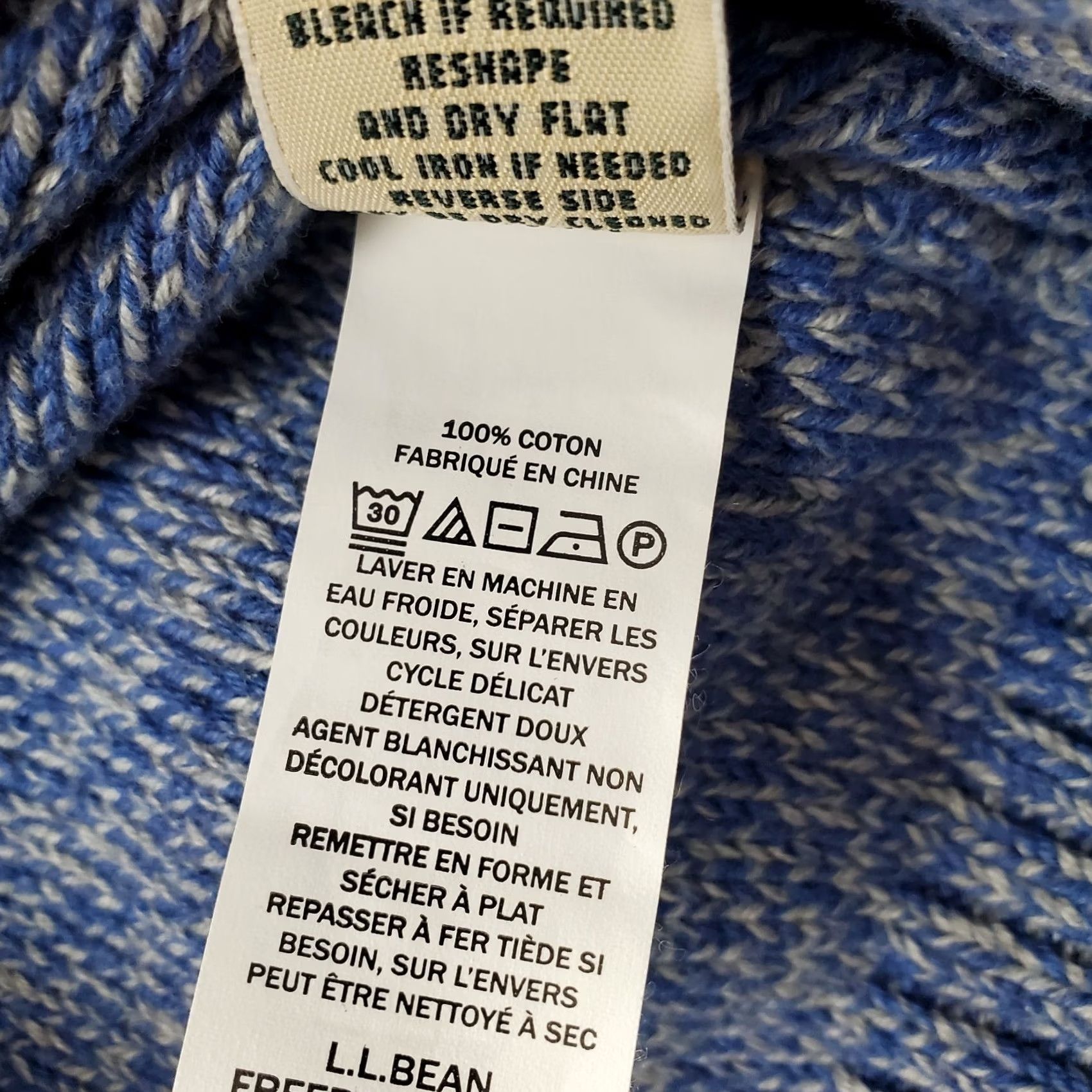 Vintage L.L. Bean Sweater Mens M Blue Fisherman Chunky Cable Knit Classic Full Zip Size US M / EU 48-50 / 2 - 8 Thumbnail
