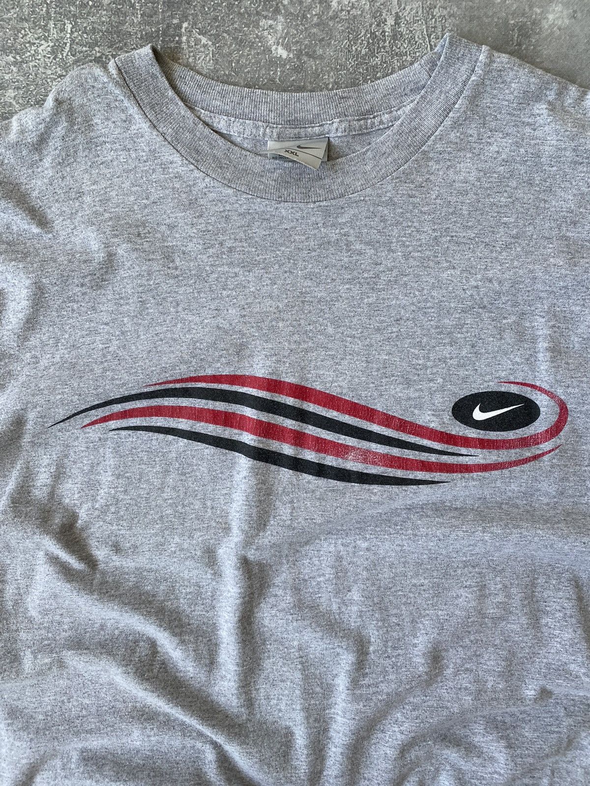Nike × Vintage Vintage Nike Swoosh T-shirt Size US XXL / EU 58 / 5 - 2 Thumbnail