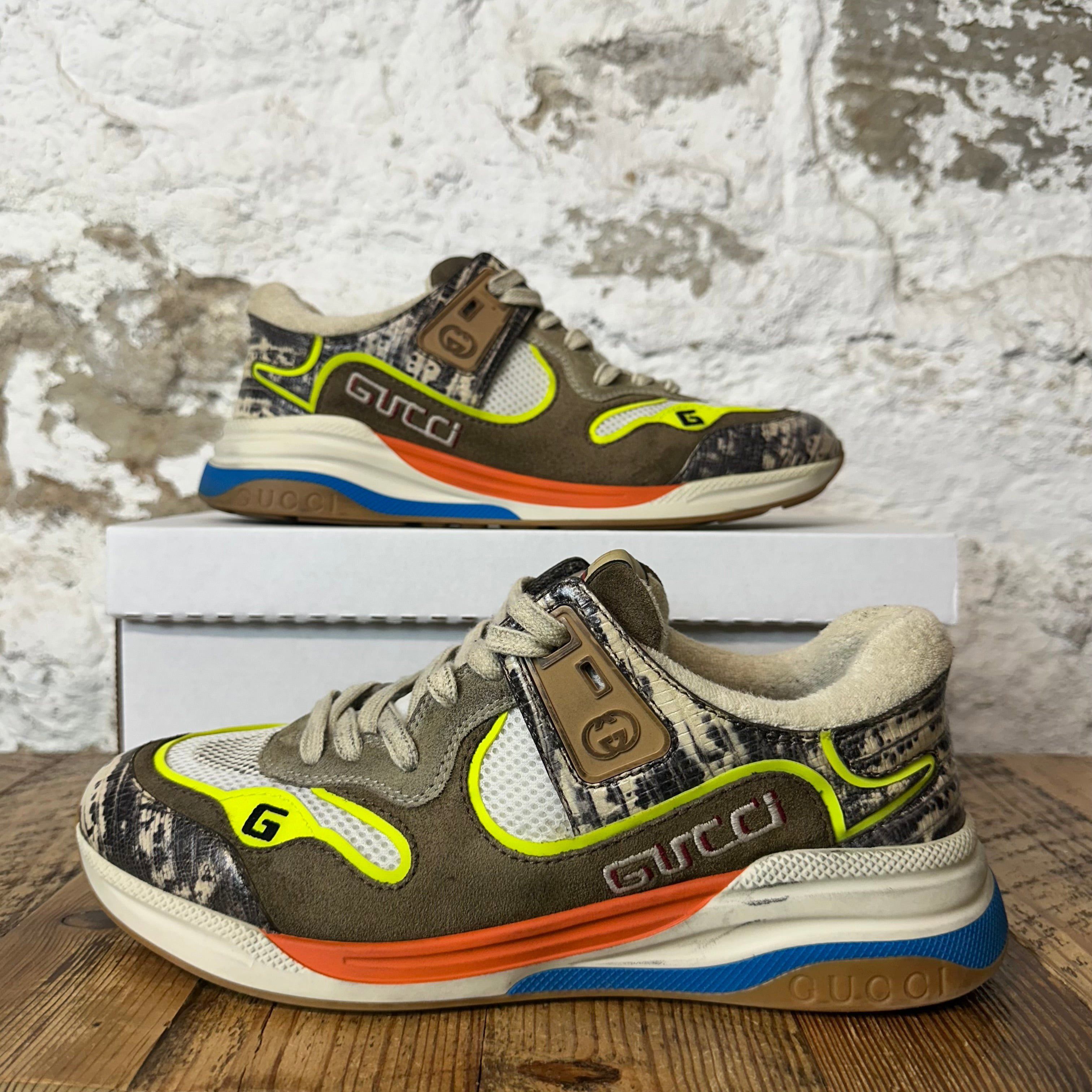 Gucci Gucci Ultrapace Brown Cream Sneaker Sz 8.5 Size US 8.5 / EU 41-42 - 1 Thumbnail