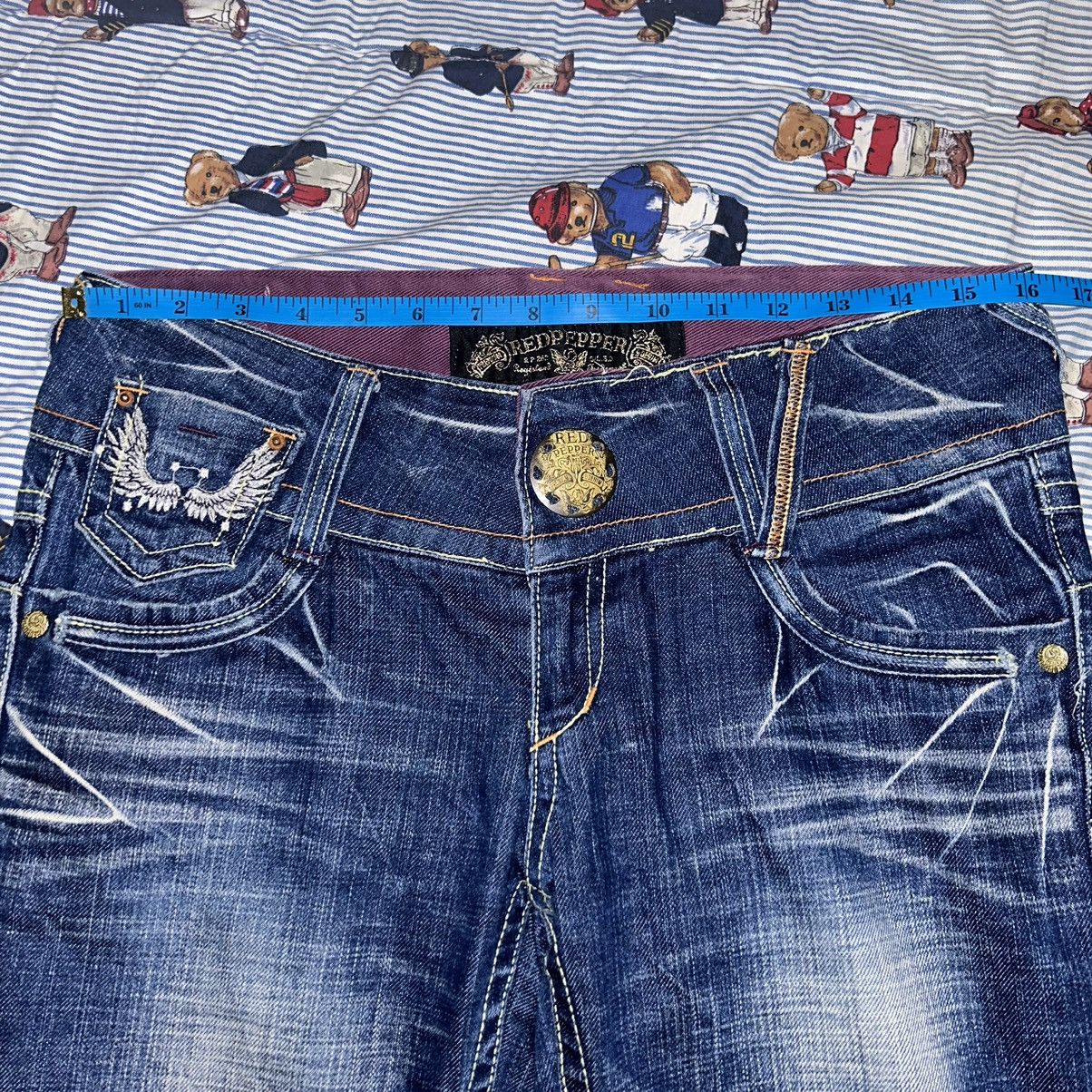Ed Hardy 🦋 Red Pepper Embroidery Wing Jeans Size 32" / US 10 / IT 46 - 20 Thumbnail