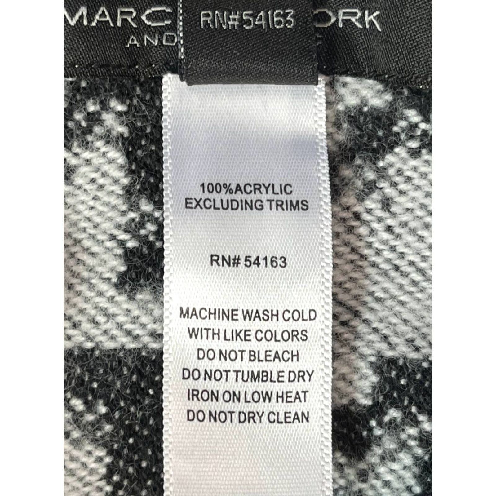 Vintage Marc New York by Andrew Mark Poncho Shawl One Size Black Gray Open Front Collarless Lightweight Sequin Holiday Women Size ONE SIZE - 7 Thumbnail