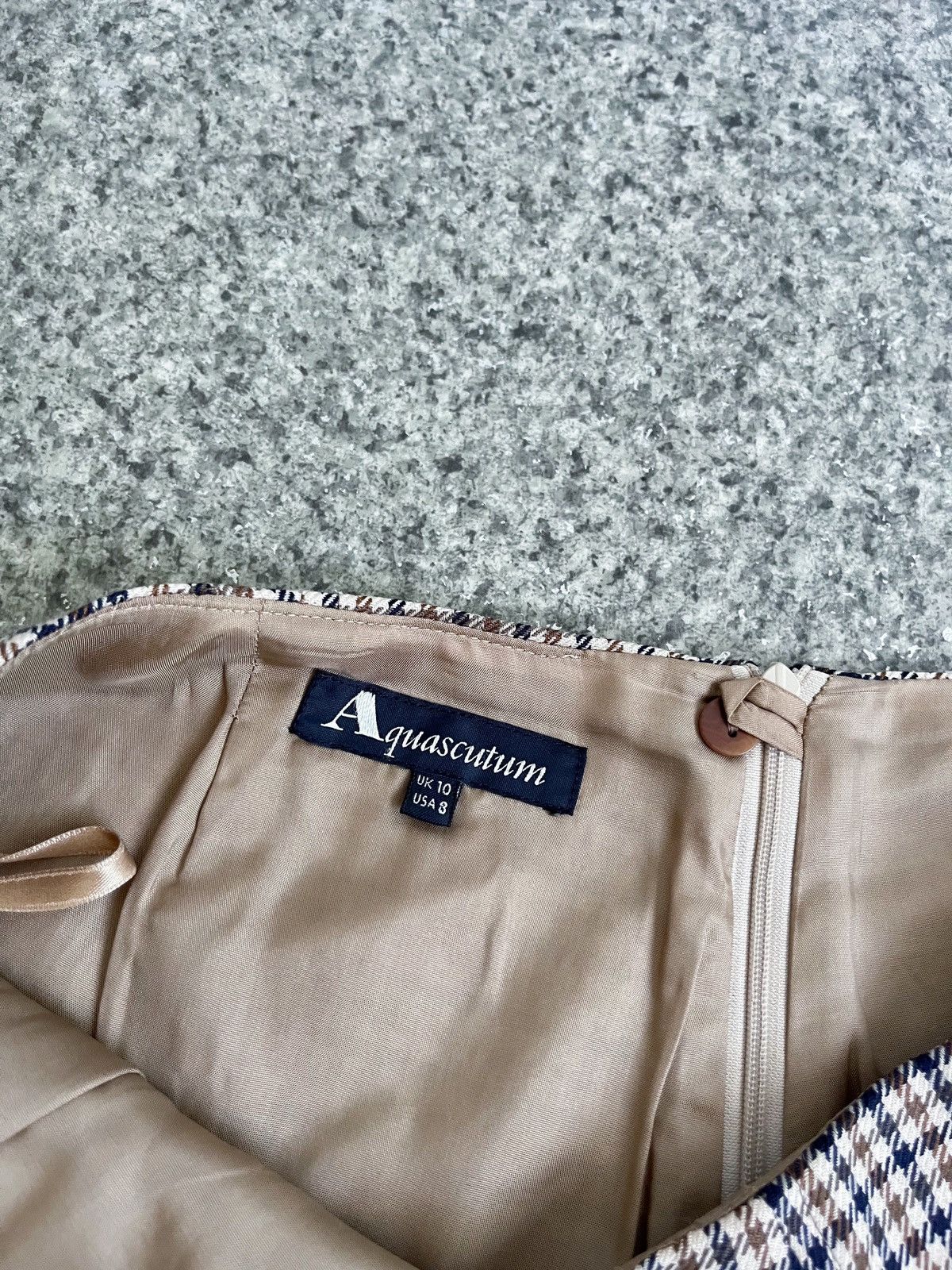 Aquascutum × Vintage VINTAGE AQUASCUTUM WOOL NOVA CHEK SKIRT SZ 10 Size 28" / US 6 / IT 42 - 6 Thumbnail