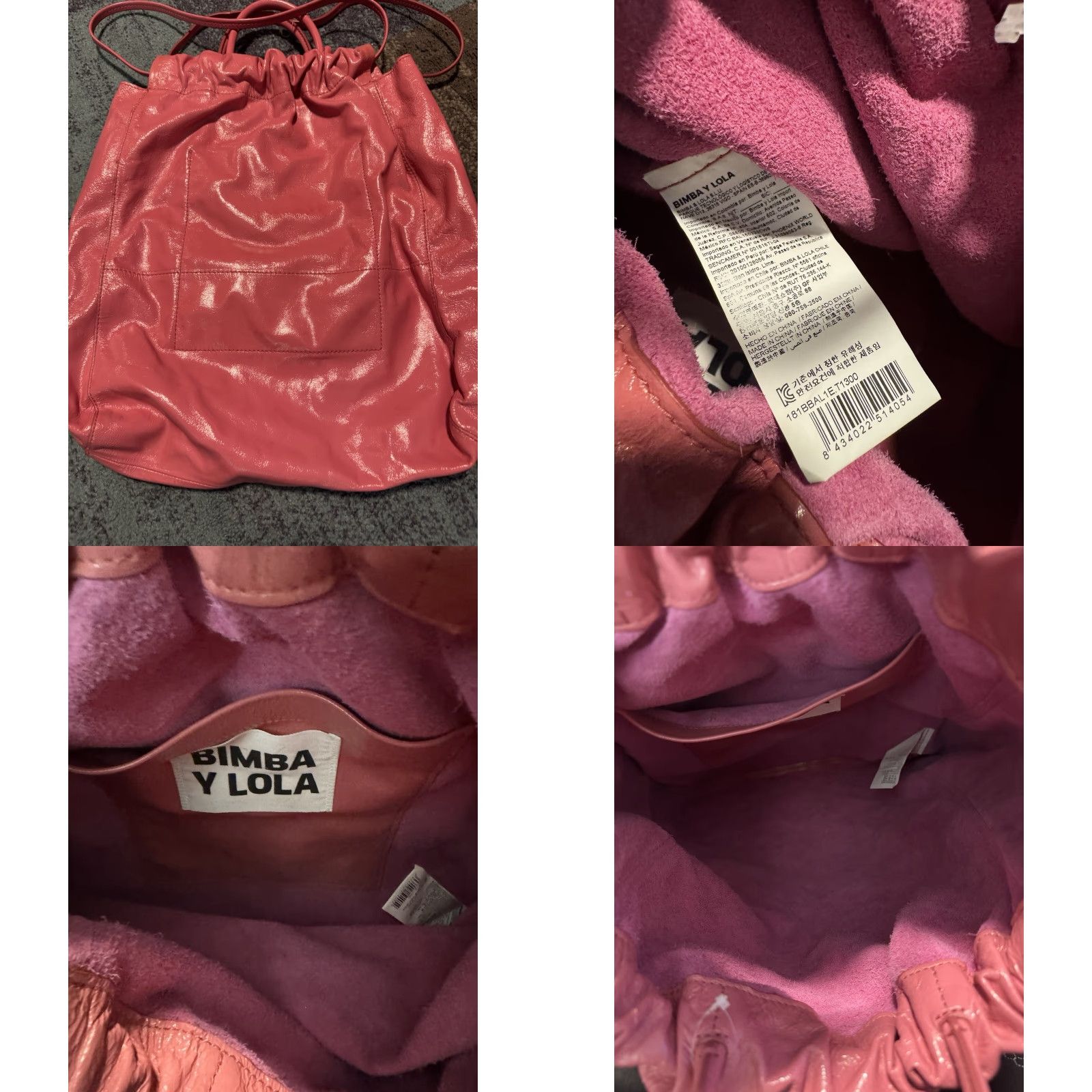 BIMBA Y LOLA Bimba Y Lola Women Upright Leather Shopper Bag Pink Tote OS Leather Exterior Pink Lining Pink Studded Adjustable Strap Pockets Size ONE SIZE - 8 Thumbnail