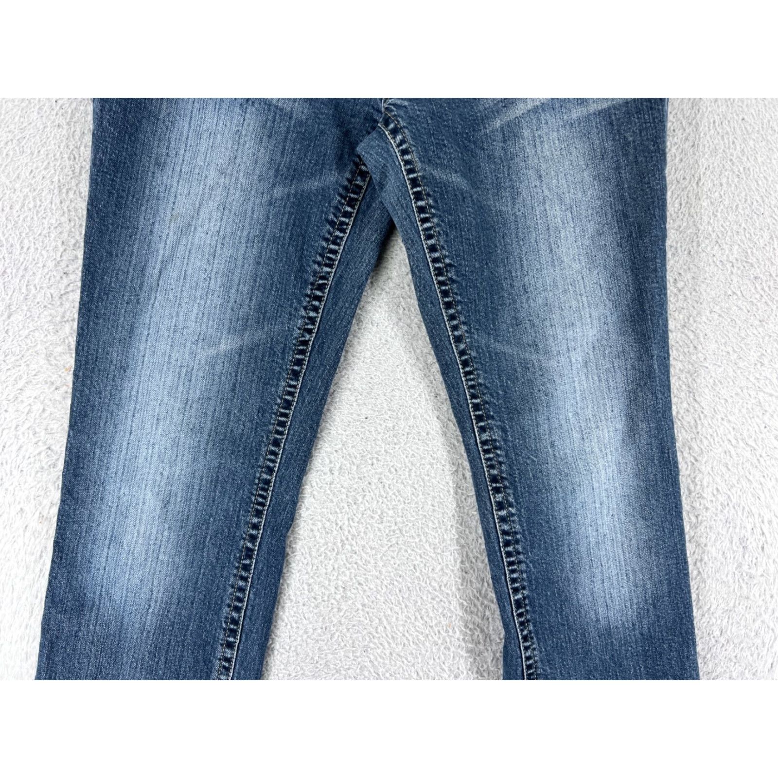 Vintage Kali Jeans Womens 9 Blue Denim Low Rise Straight Medium Wash Cotton Blend Jeans Size 30" / US 8 / IT 44 - 6 Thumbnail