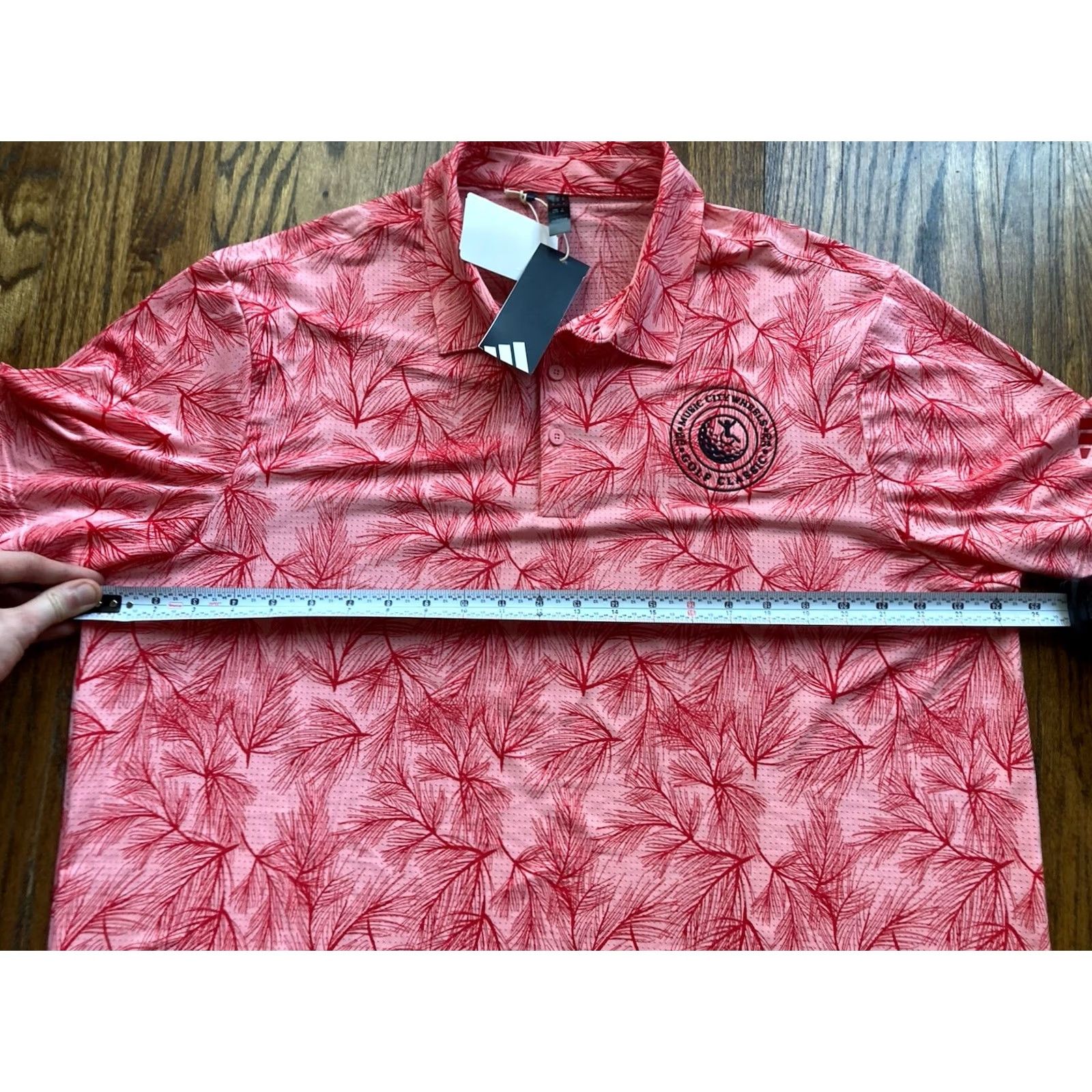Adidas adidas Polo Shirt Mens XL Red Floral AOP Golf Performance Music City Wheels Size US XL / EU 56 / 4 - 6 Thumbnail