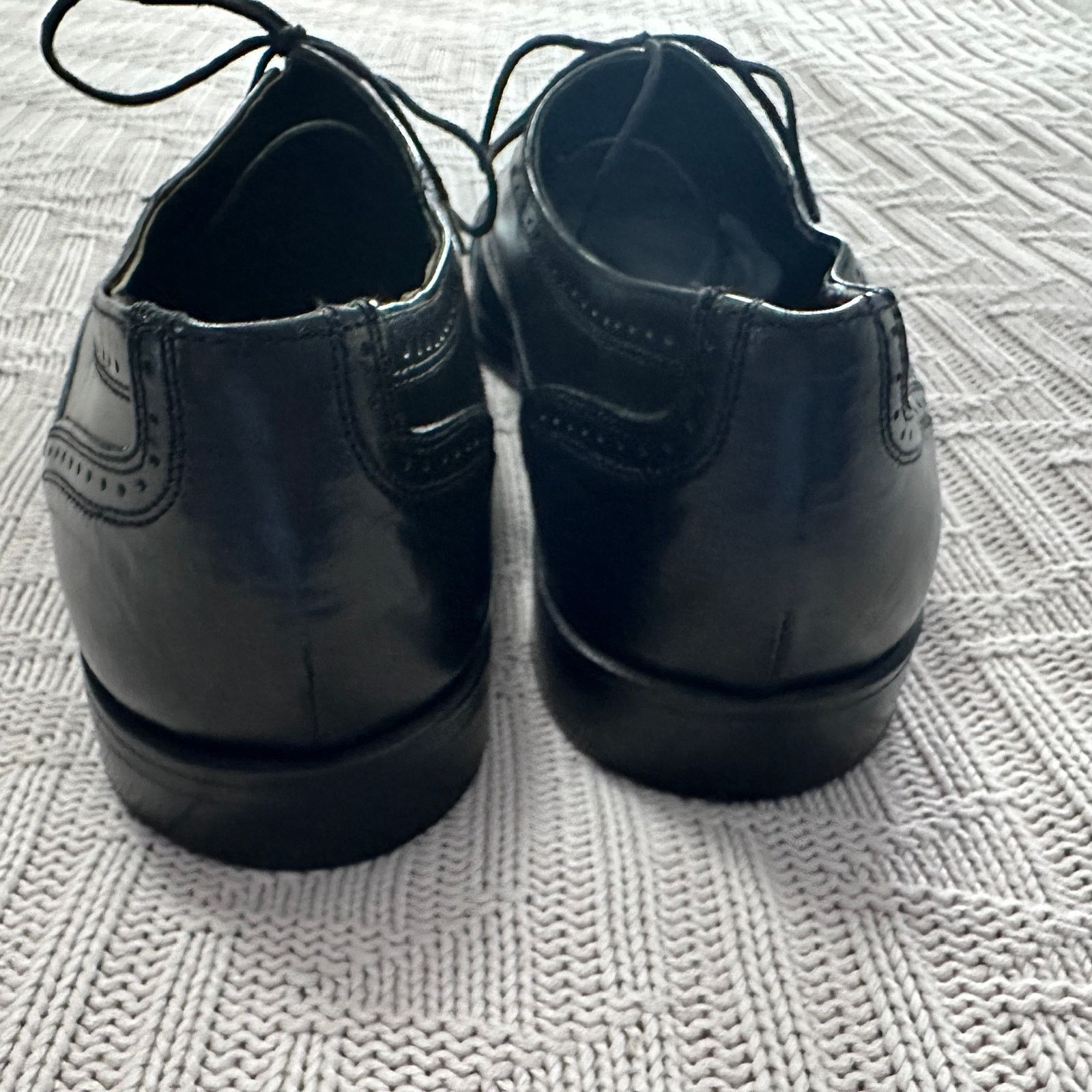 Stanley Blacker Stanley Backer black Italian leather lace up oxfords Size US 10.5 / EU 43-44 - 3 Thumbnail