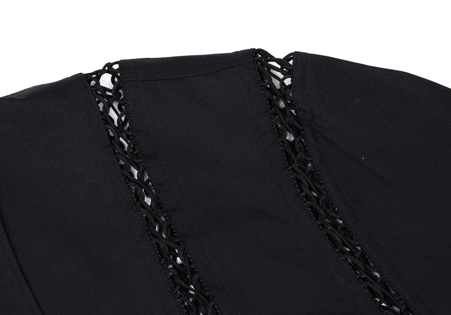 Jean Paul Gaultier Cotton Lace-Up Long Sleeve Shirt in Black Size 48 Size US M / EU 48-50 / 2 - 4 Thumbnail