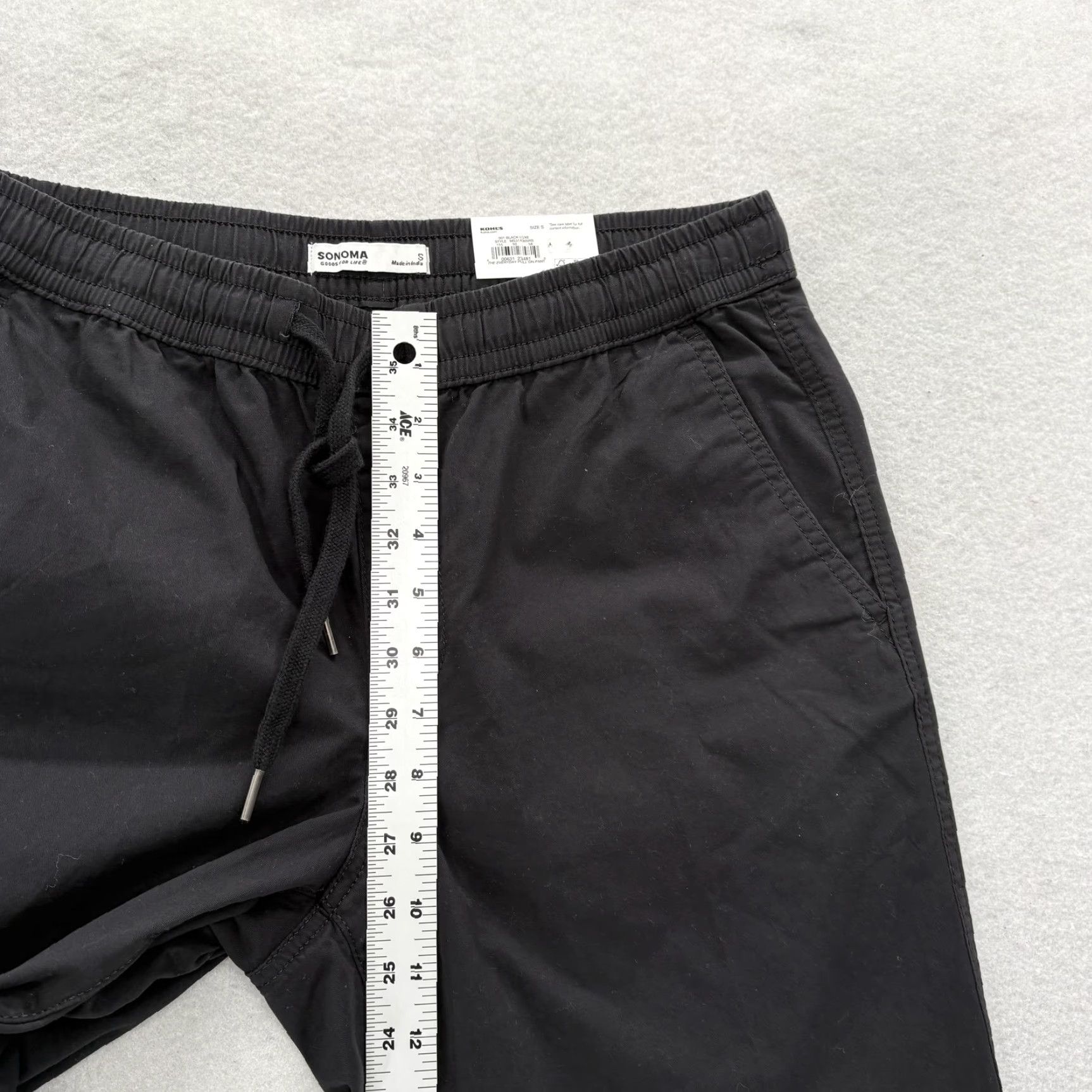 Vintage Sonoma Jogger Pants Mens Small Black Everyday Pull-On Slim Chino Casual Preppy Size US 29 - 7 Thumbnail