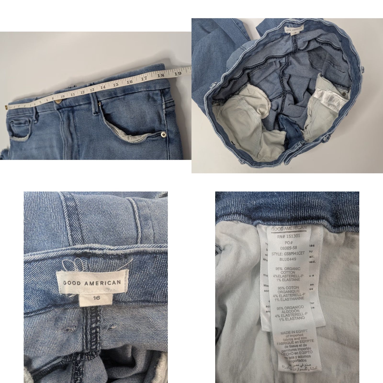 Good American GOOD American Good Straight Jeans Size 16 Women's High Rise Size 38" / US 16 / IT 52 - 8 Thumbnail