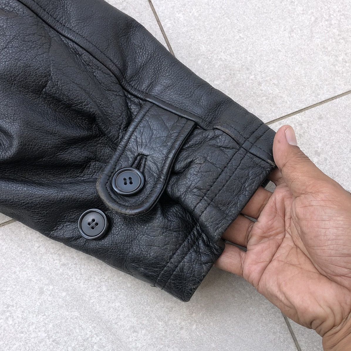 Vintage Vintage HARAJUKU Men’s Cow Genuine Leather Trench Coat Size US L / EU 52-54 / 3 - 19 Thumbnail