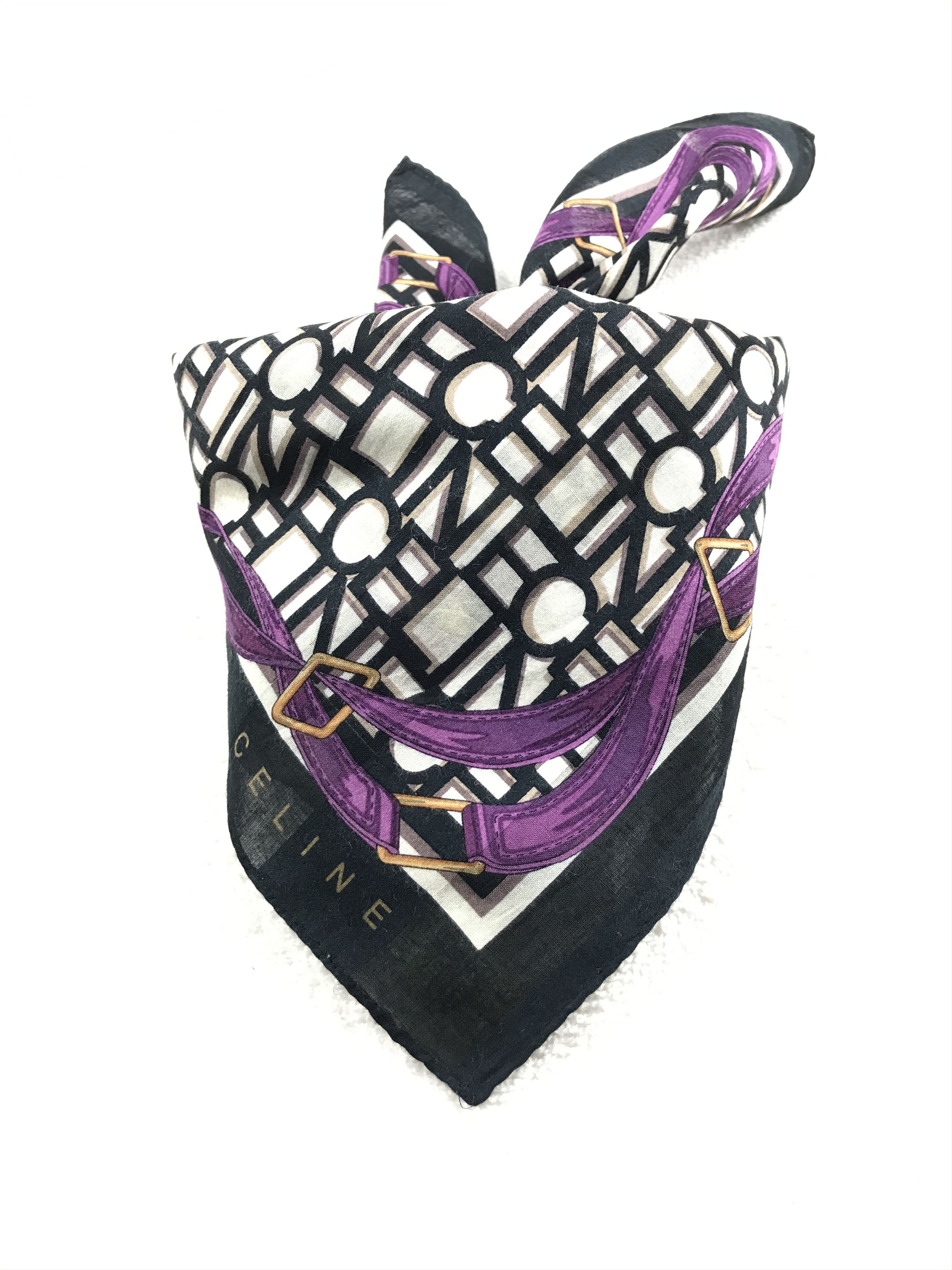 Celine × Vintage Vintage Celine Bandana Neckerchief Handkerchief Size ONE SIZE - 3 Thumbnail