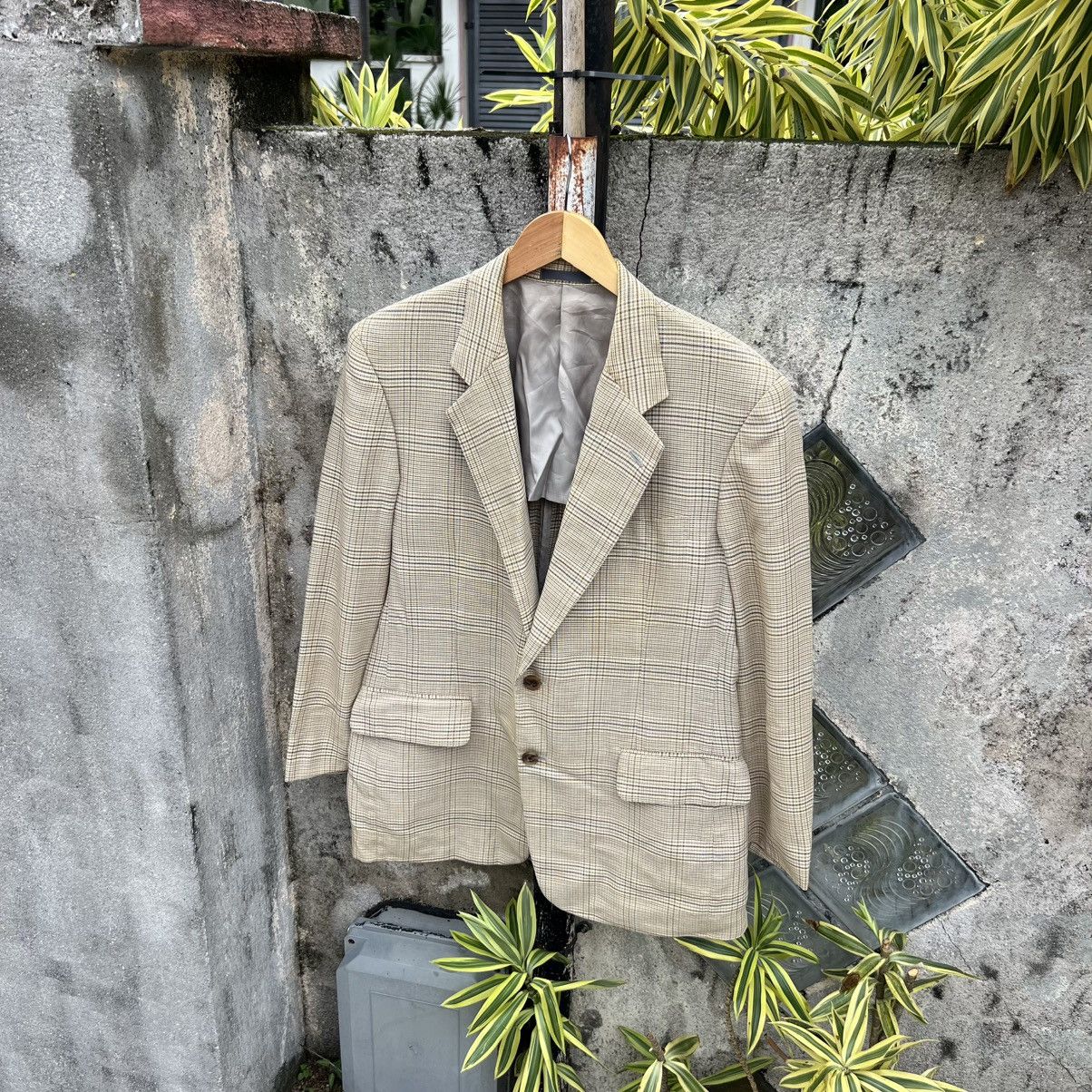 Burberry “BURBERRY” WOOL & SILK YELLOW BLAZER Size 42R - 2 Thumbnail