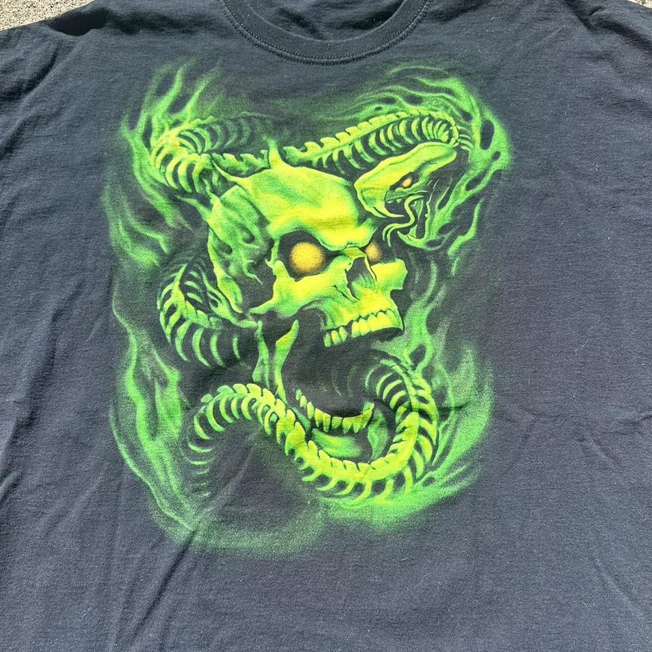 Vintage Vintage Y2K Skull Shirt Size US XL / EU 56 / 4 - 2 Thumbnail