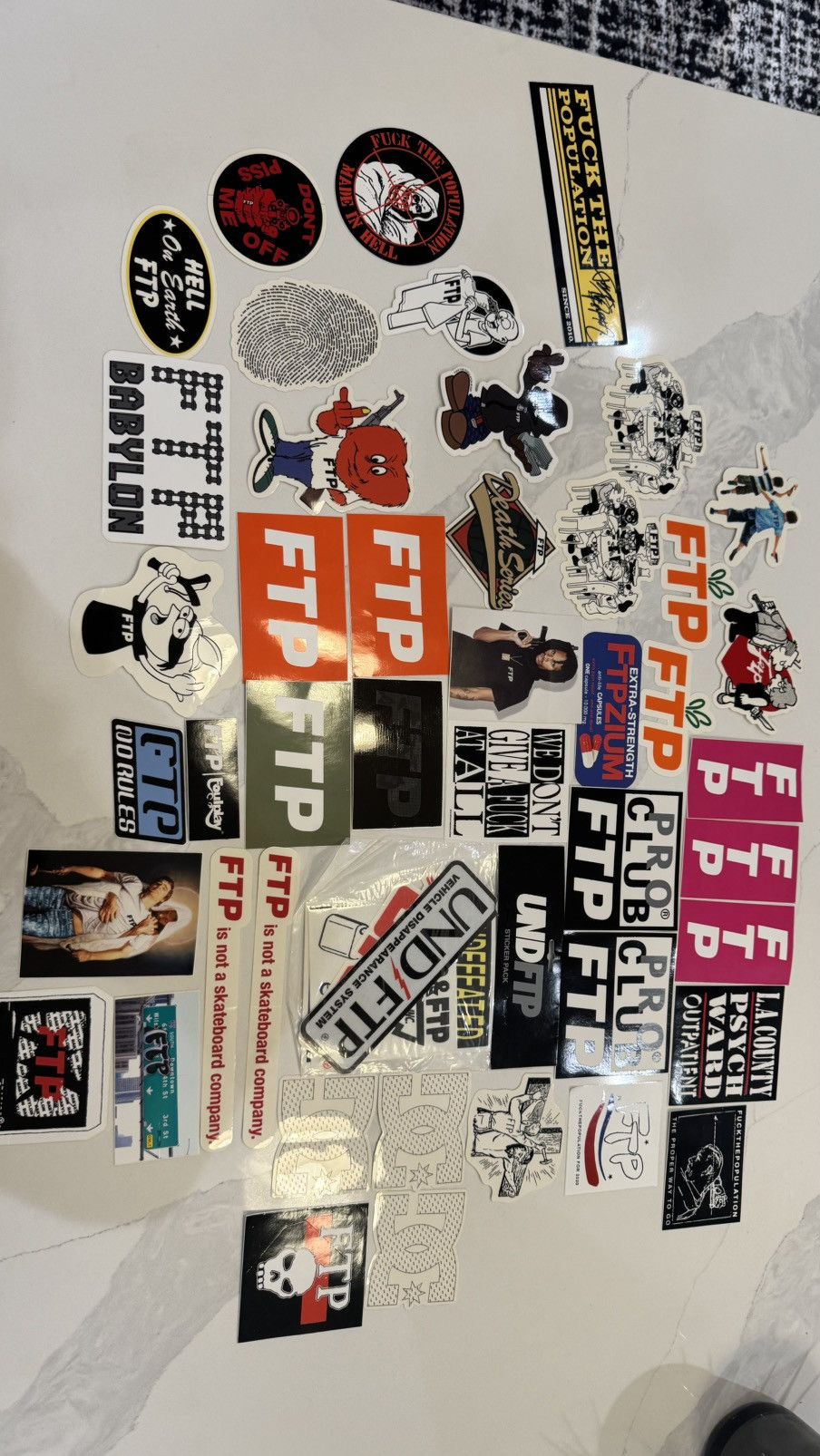 Fuck The Population Ftp Sticker Collection Fuck The Population sticker logo lot Size ONE SIZE - 2 Thumbnail