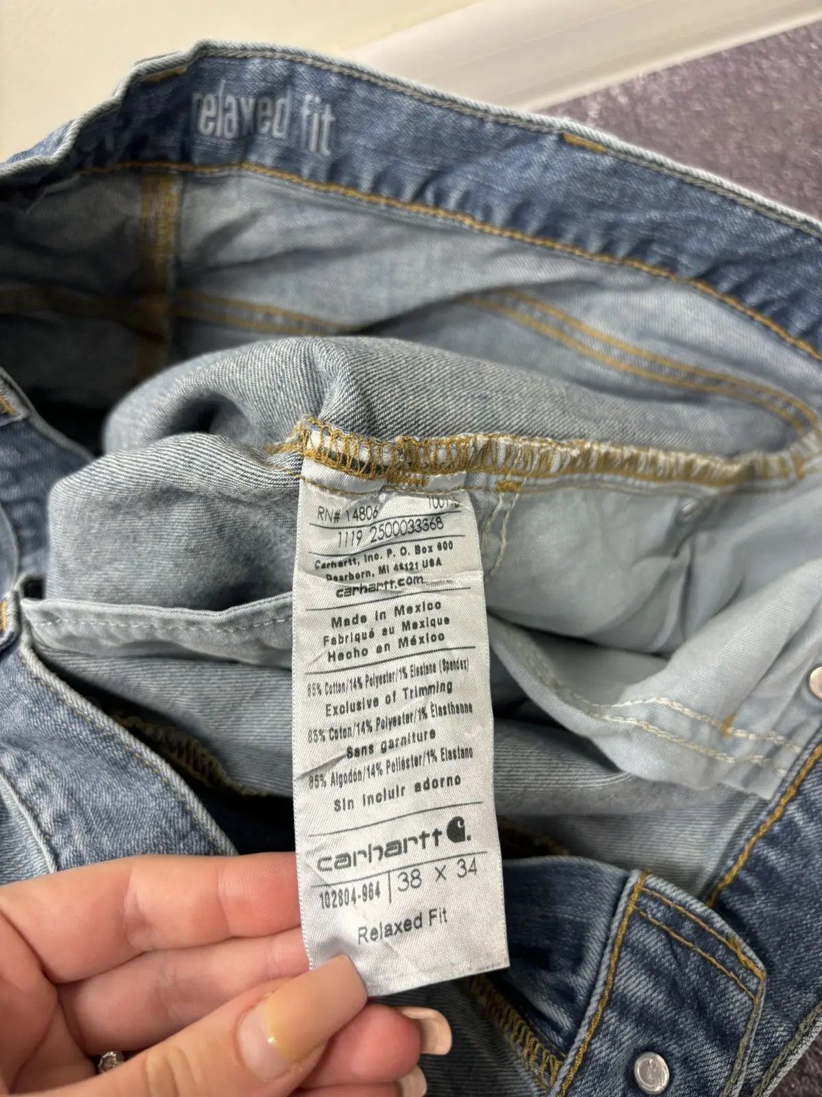 Carhartt × Vintage Vintage Carhartt Rugged Flex Denim Relaxed Fit Hype Jeans Size US 38 / EU 54 - 12 Thumbnail