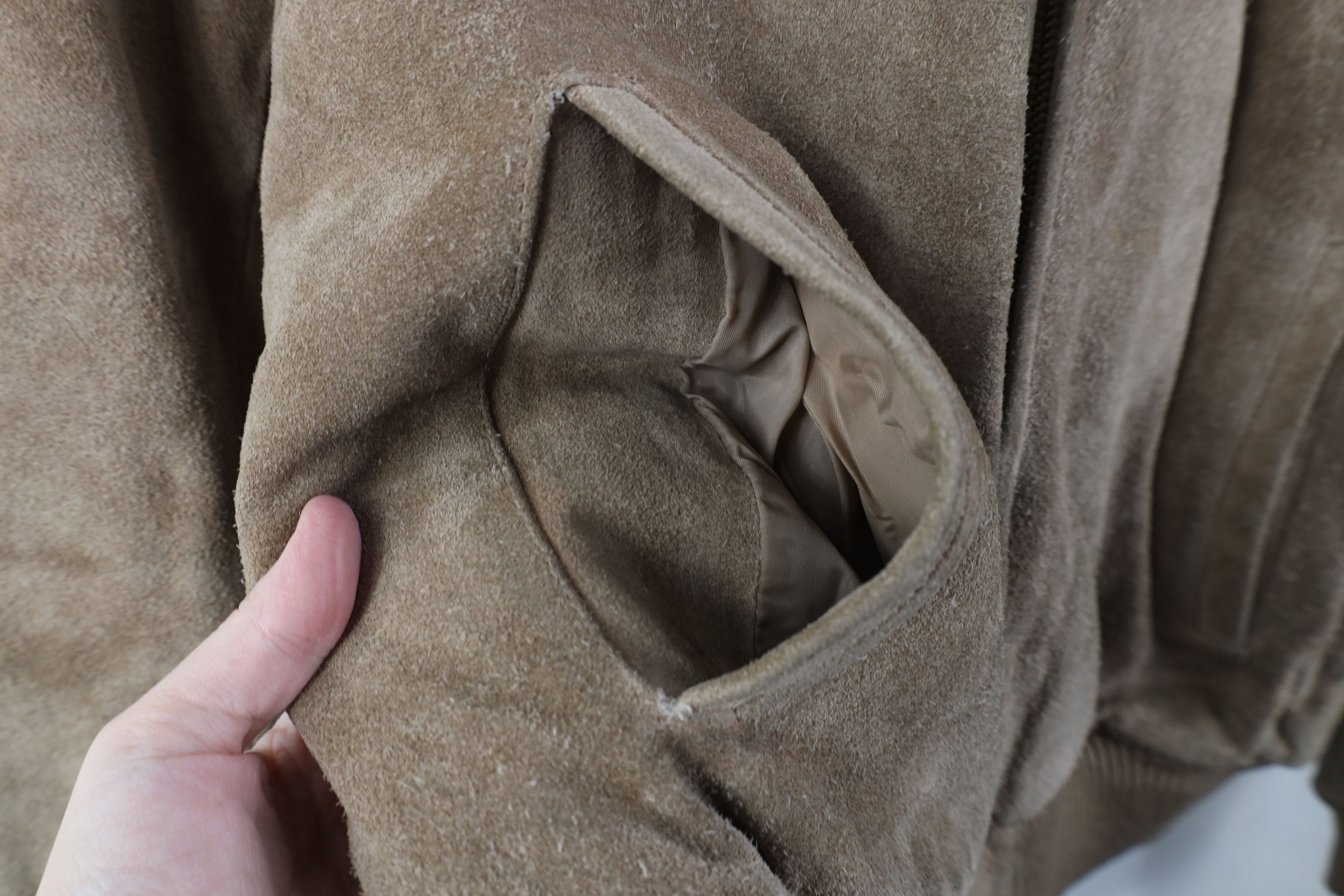 Vintage Vintage 70s Streetwear Suede Leather Cafe Bomber Jacket Size US L / EU 52-54 / 3 - 5 Thumbnail