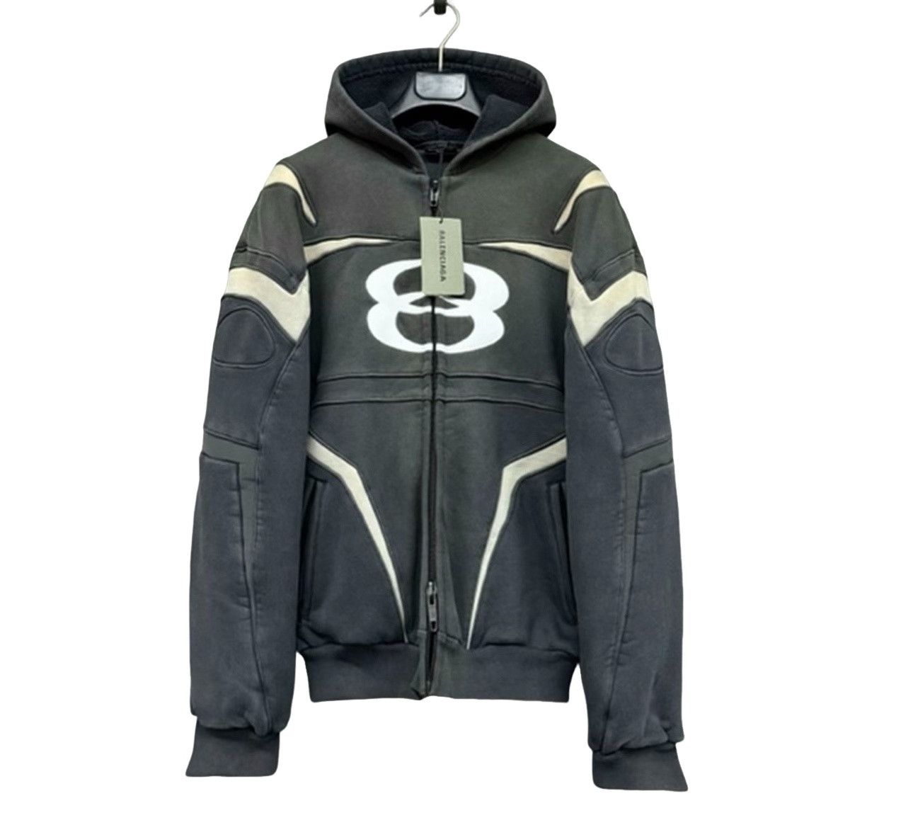Balenciaga Balenciaga Distressed Unity Logo Zip Hoodie Size 1 Size US S / EU 44-46 / 1 - 1 Thumbnail
