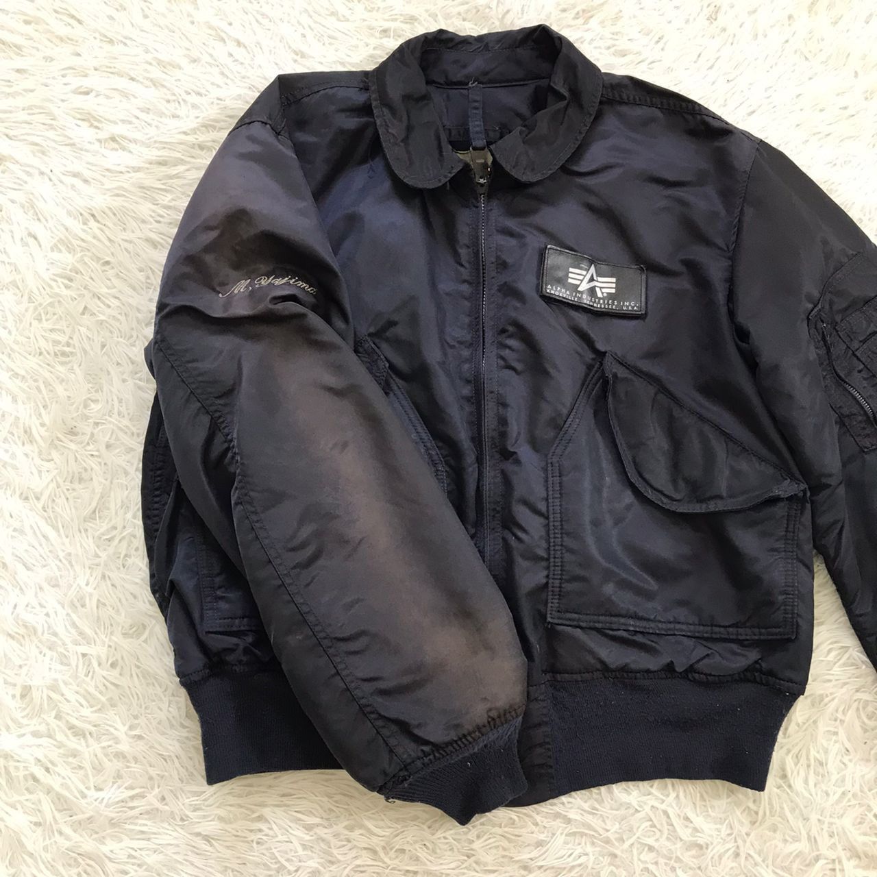 Alpha Industries Vintage Alpha Industries Bomber Jacket CWU-45 Ideal Zipper Size US L / EU 52-54 / 3 - 3 Thumbnail