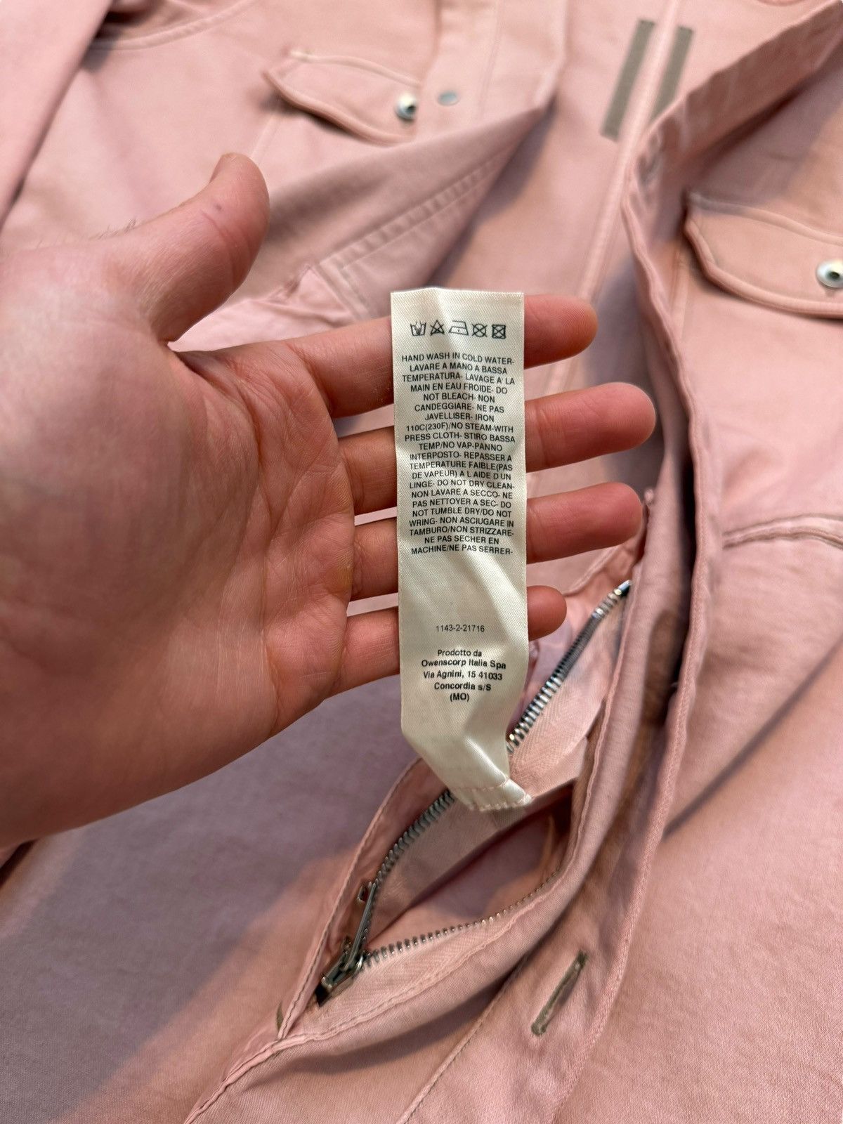 Rick Owens Pink Giacca Faded Denim Overshirt Jacket Size US L / EU 52-54 / 3 - 15 Thumbnail
