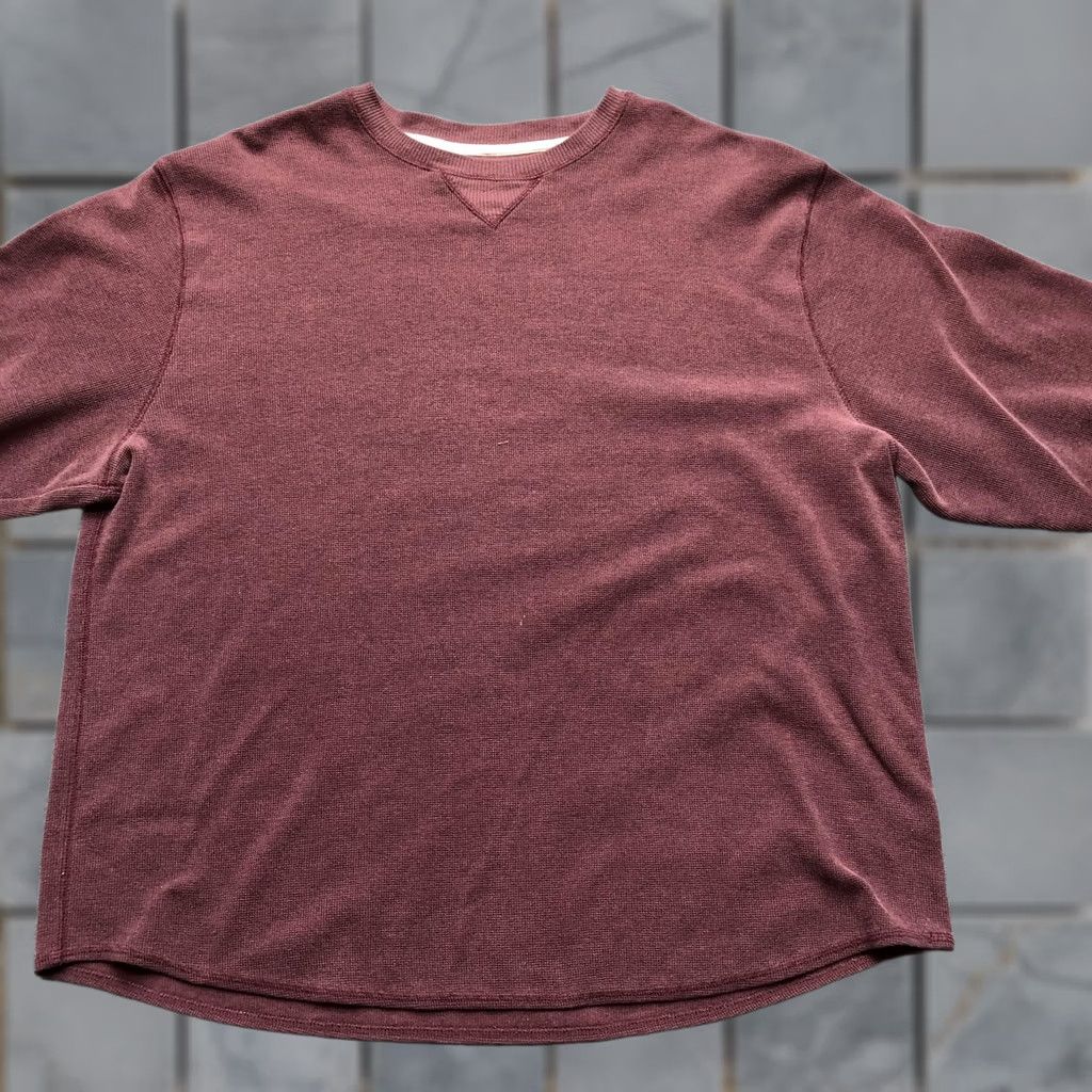 Faded Glory Faded Glory Sweatshirt Mens XL Red Thermal Knit Crewneck Pullover Shirt Casual Size US XL / EU 56 / 4 - 1 Thumbnail