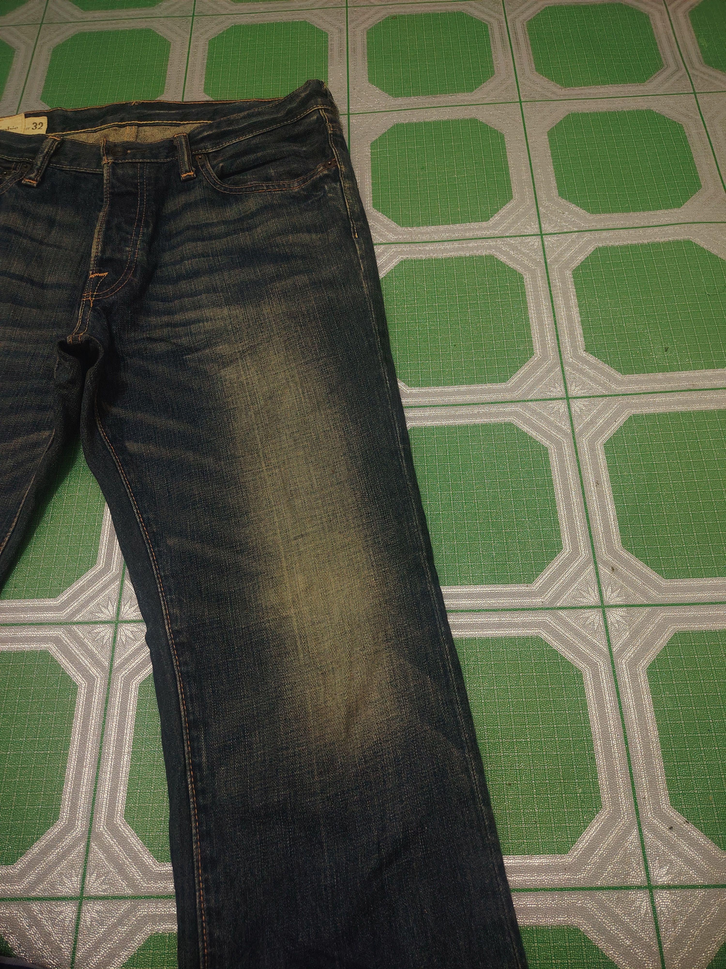 If Six Was Nine Abercrombie & Fitch Baxter Low Rise Slim Boot Flared Jeans Size US 34 / EU 50 - 6 Thumbnail