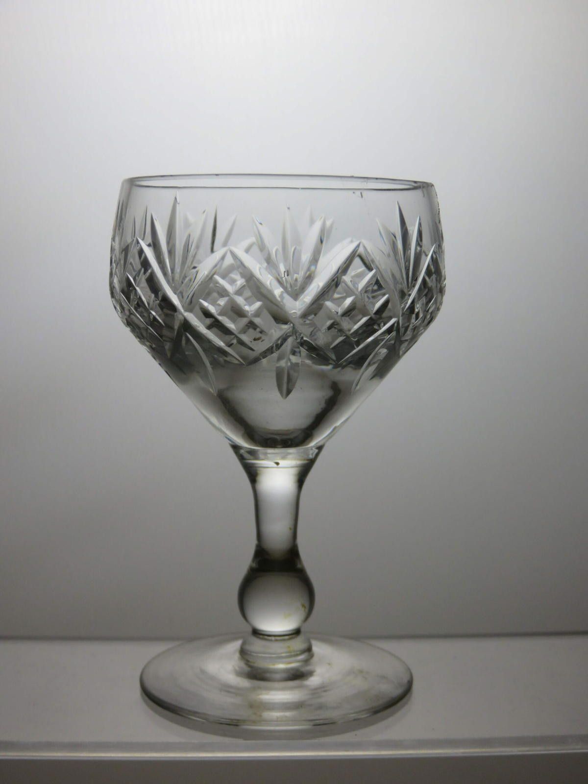 The Unbranded Brand Lead Crystal Cut Glass Set Of 5 Sherry Glasses 4" Size ONE SIZE - 5 Thumbnail
