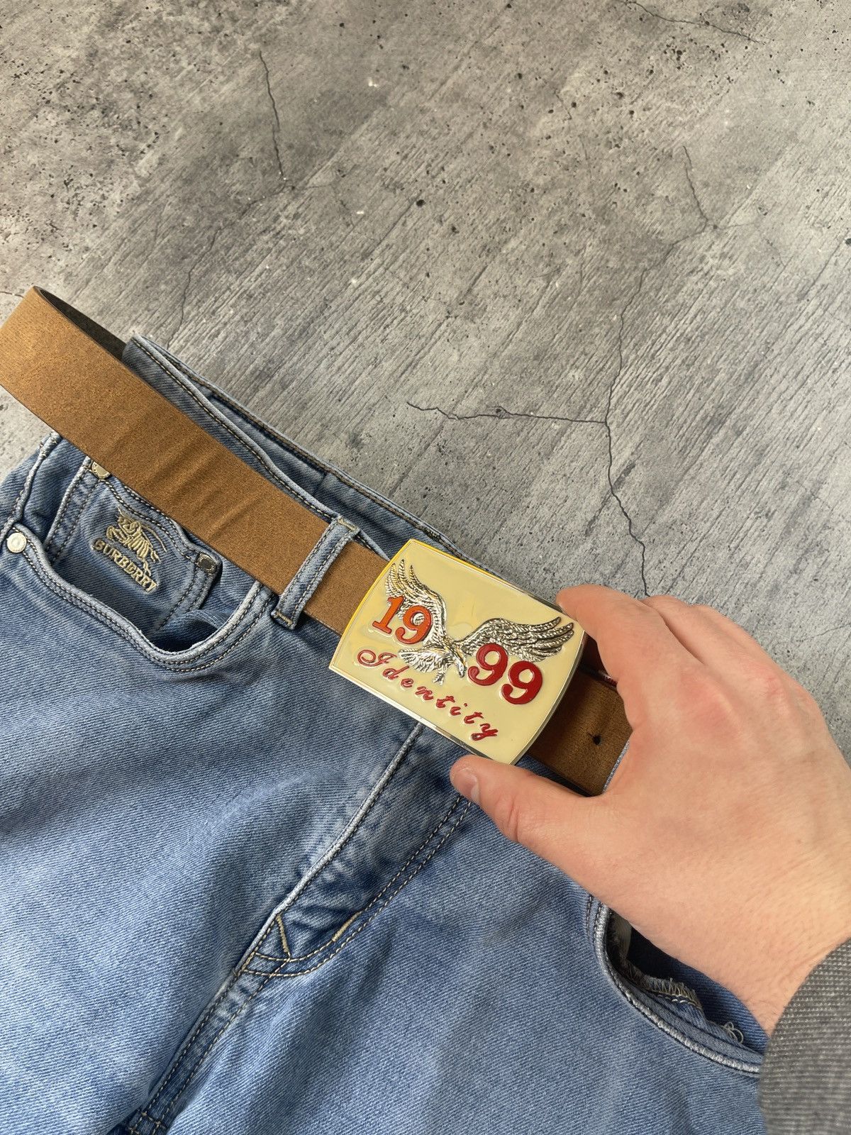 Japanese Brand × Vintage Vintage Rhinestones y2k Belt BB Simon Style 1999 belt Size ONE SIZE - 2 Thumbnail
